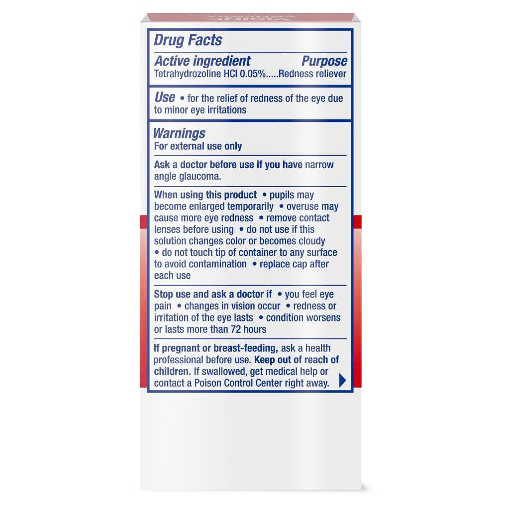 Visine Red Eye Comfort Redness Reliever Eye Drops, 0.5 oz - Image 2