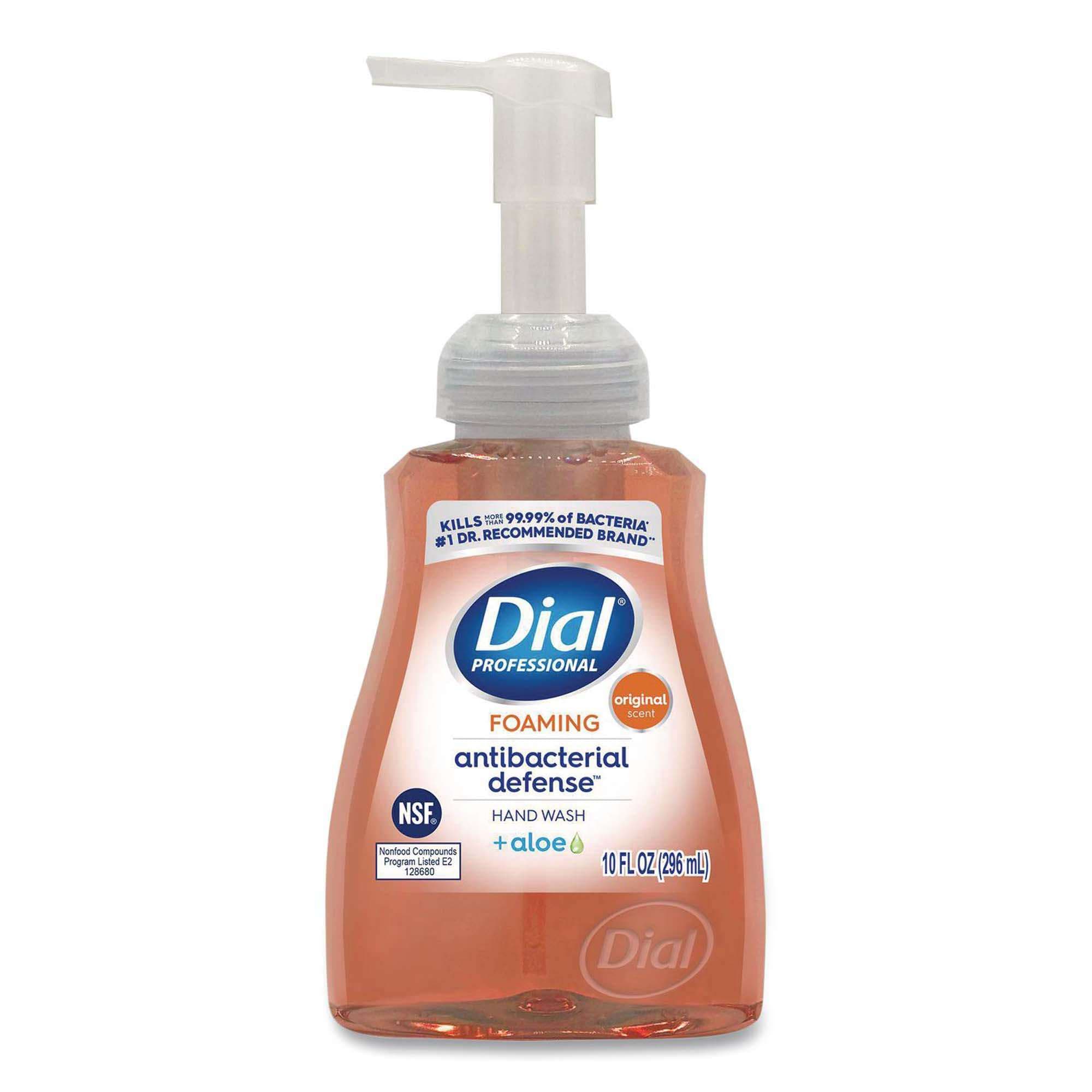 Dial Professional Foaming Antibacterial Defense Aloe Handwash, Orignal Scent, 10 oz - Carton of 8 - Image 1