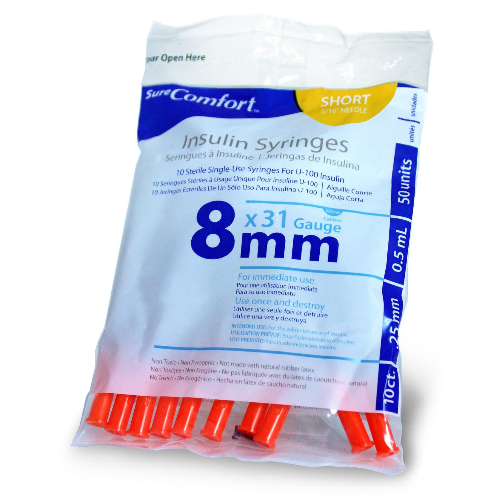 Surecomfort Standard Insulin Syringe with Attached Needle - Image 2