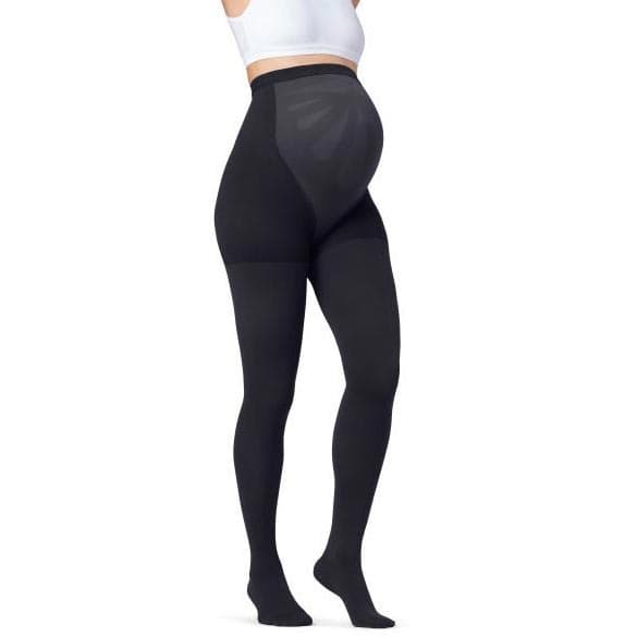 Jobst Maternity Opaque Waist High CT Compression Stockings, 20-30mmHg, Medium, Anthracite - Pair - Image 1