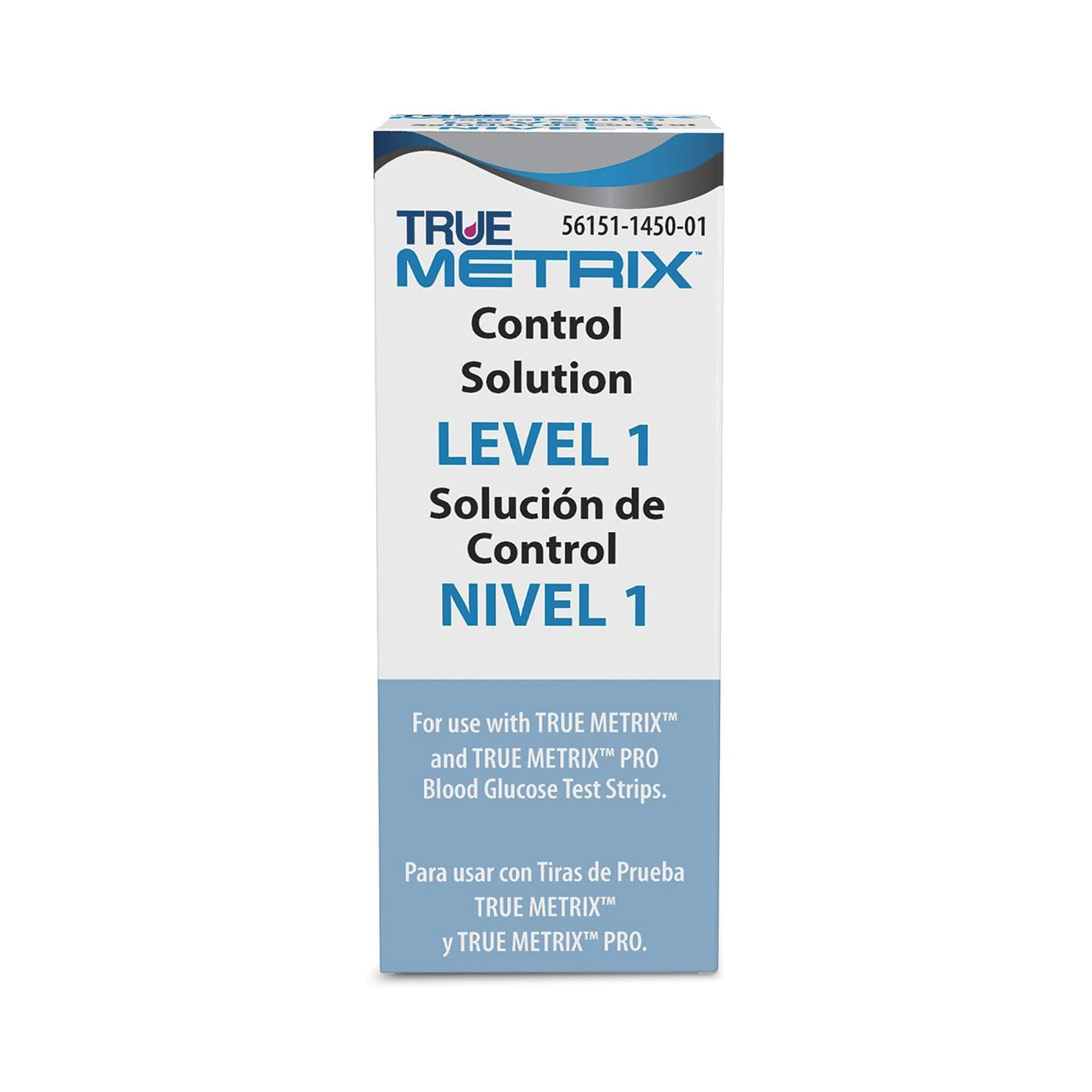 True Metrix Blood Glucose Control Solution, Level 1 - Case of 400 - Image 1