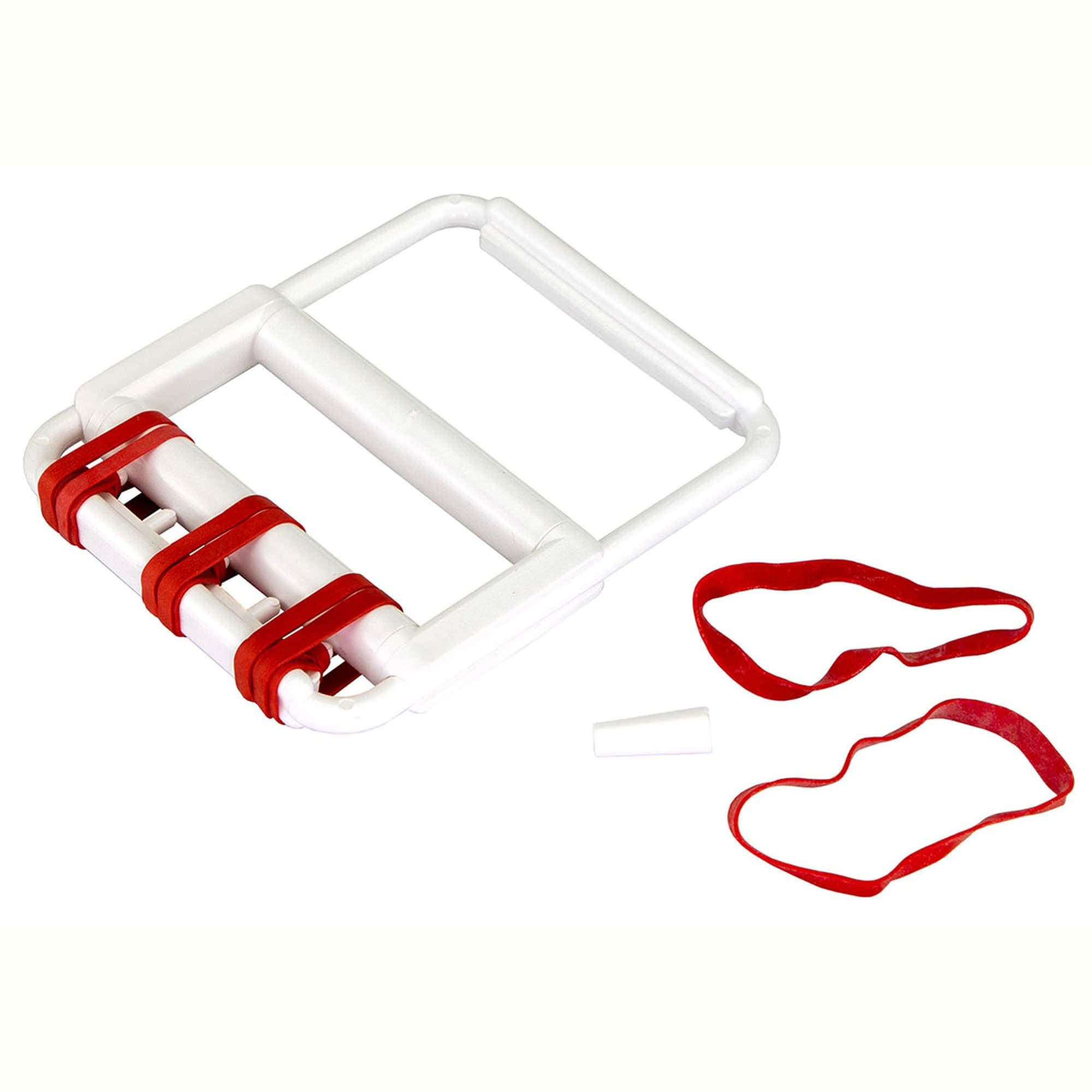 Cando Rubber-Band Hand Exerciser, Set of 5 Red Bands - Image 1