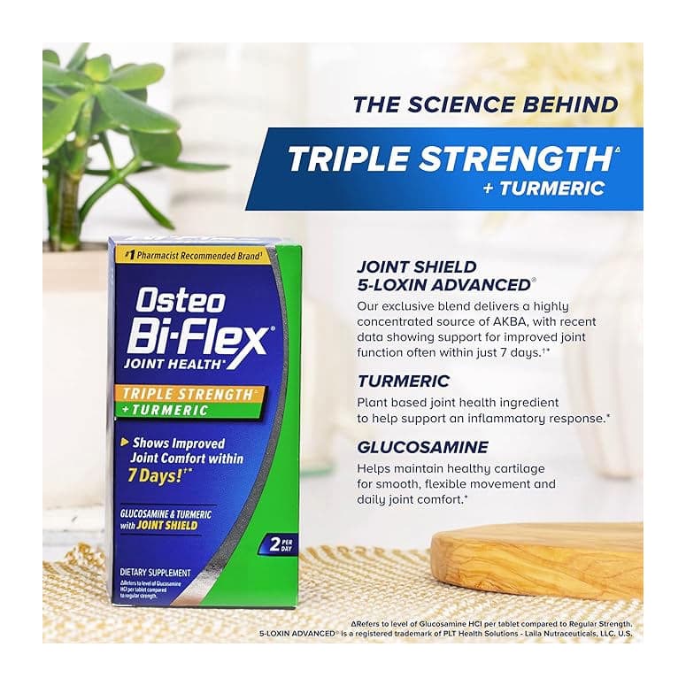 Osteo Bi-Flex Triple Strength + Turmeric Tablets - Pack of 80 - Image 3
