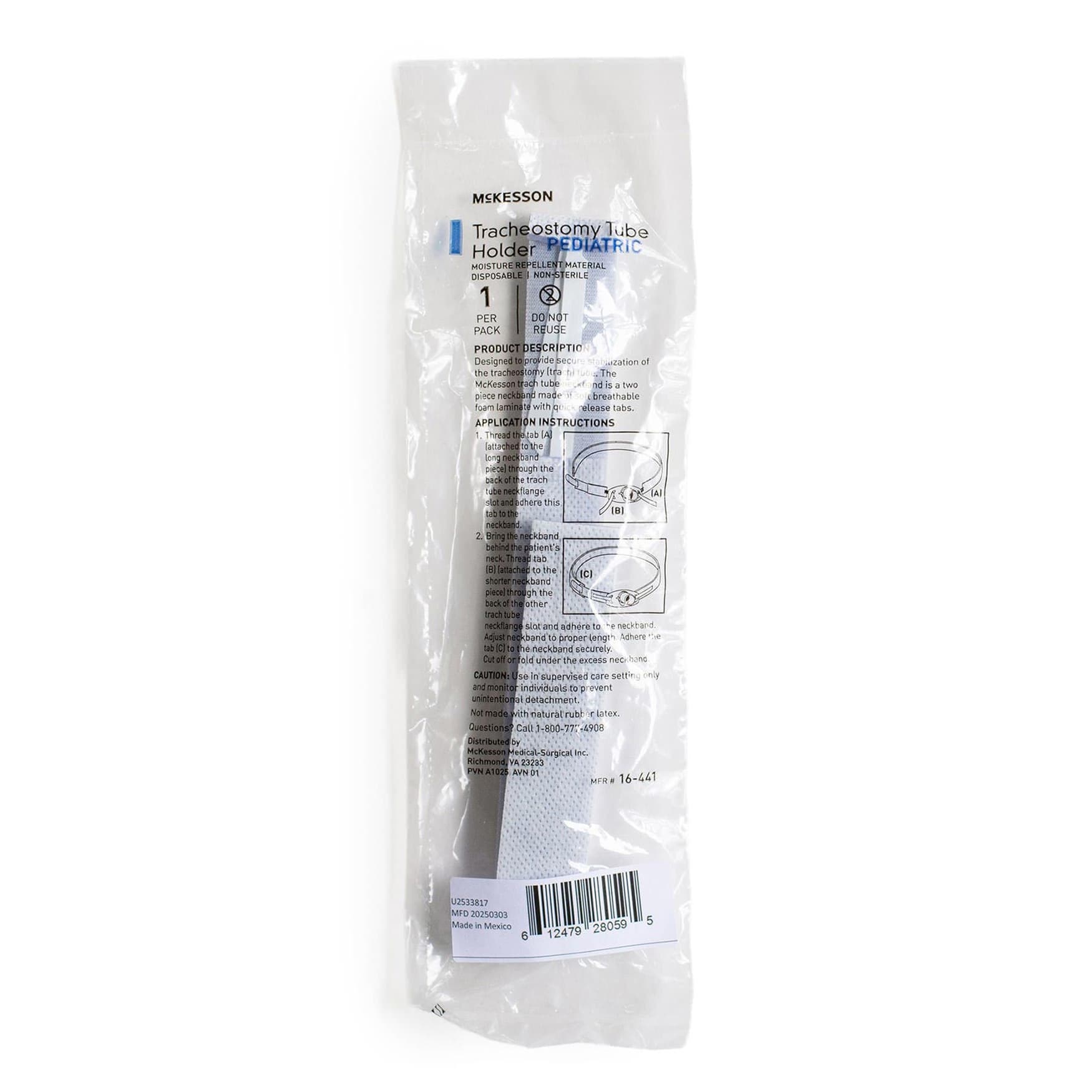 McKesson Tracheostomy Tube Holder, Pediatric, 1 x 17 Inch - Case of 100 - Image 1