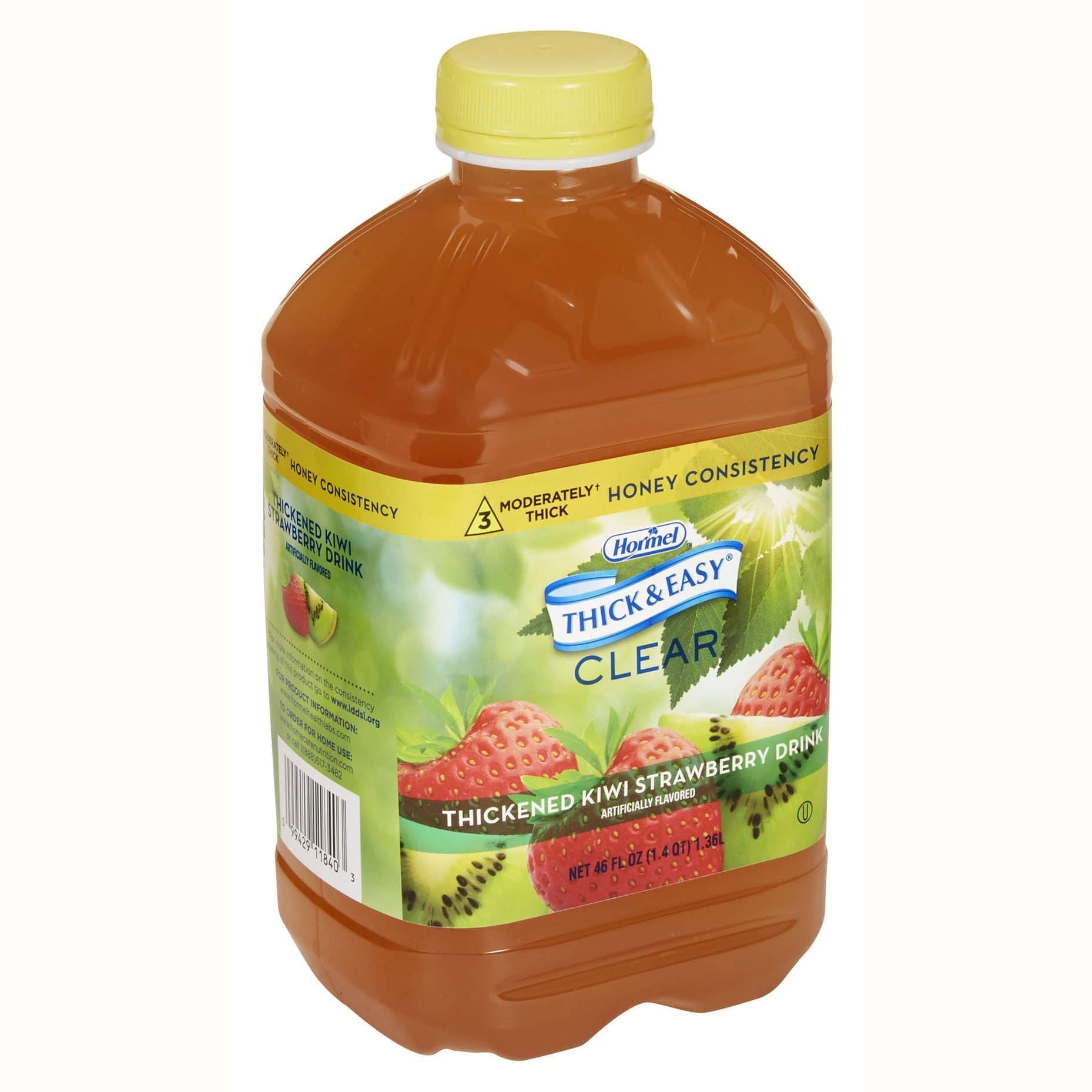 Thick and Easy Clear Honey Consistency Thickened Beverage, Kiwi Strawberry, 46 oz - Case of 6 - Image 1