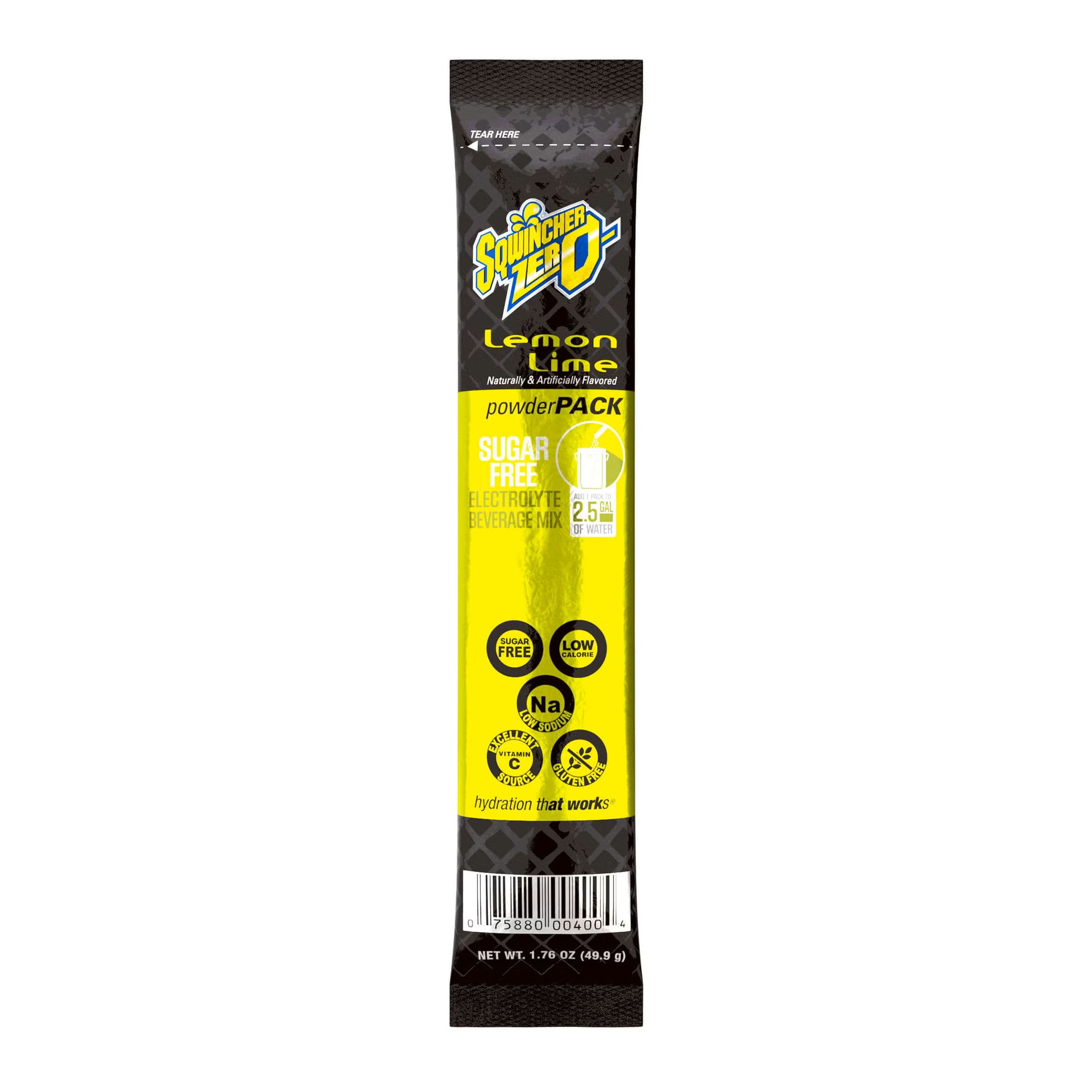 Sqwincher Zero Electrolyte Replenishment Drink Mix, Lemon-Lime - Bag of 8 - Image 1