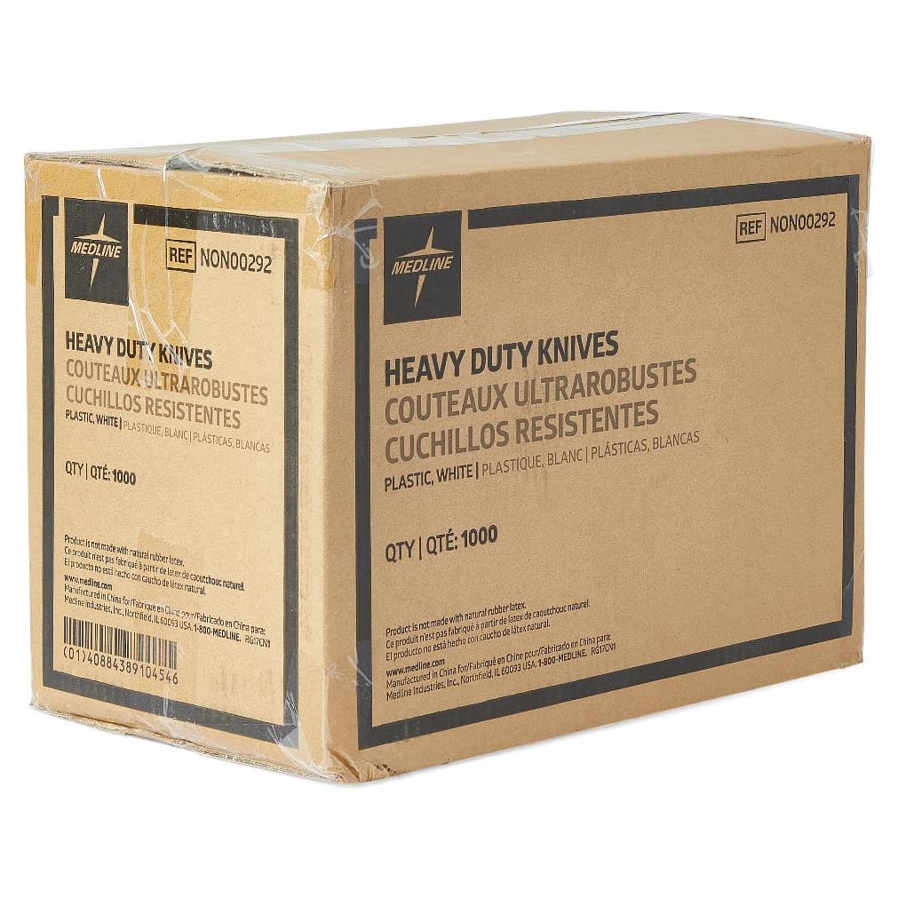 Medline Polystyrene Heavyweight Disposable Plastic Knife - Image 3