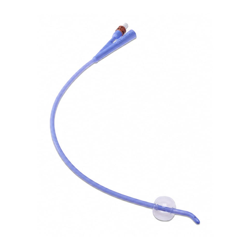Dover 2-Way Silicone Foley Catheter, Coude Tip, 30cc, 24 Fr - Carton of 10 - Image 1