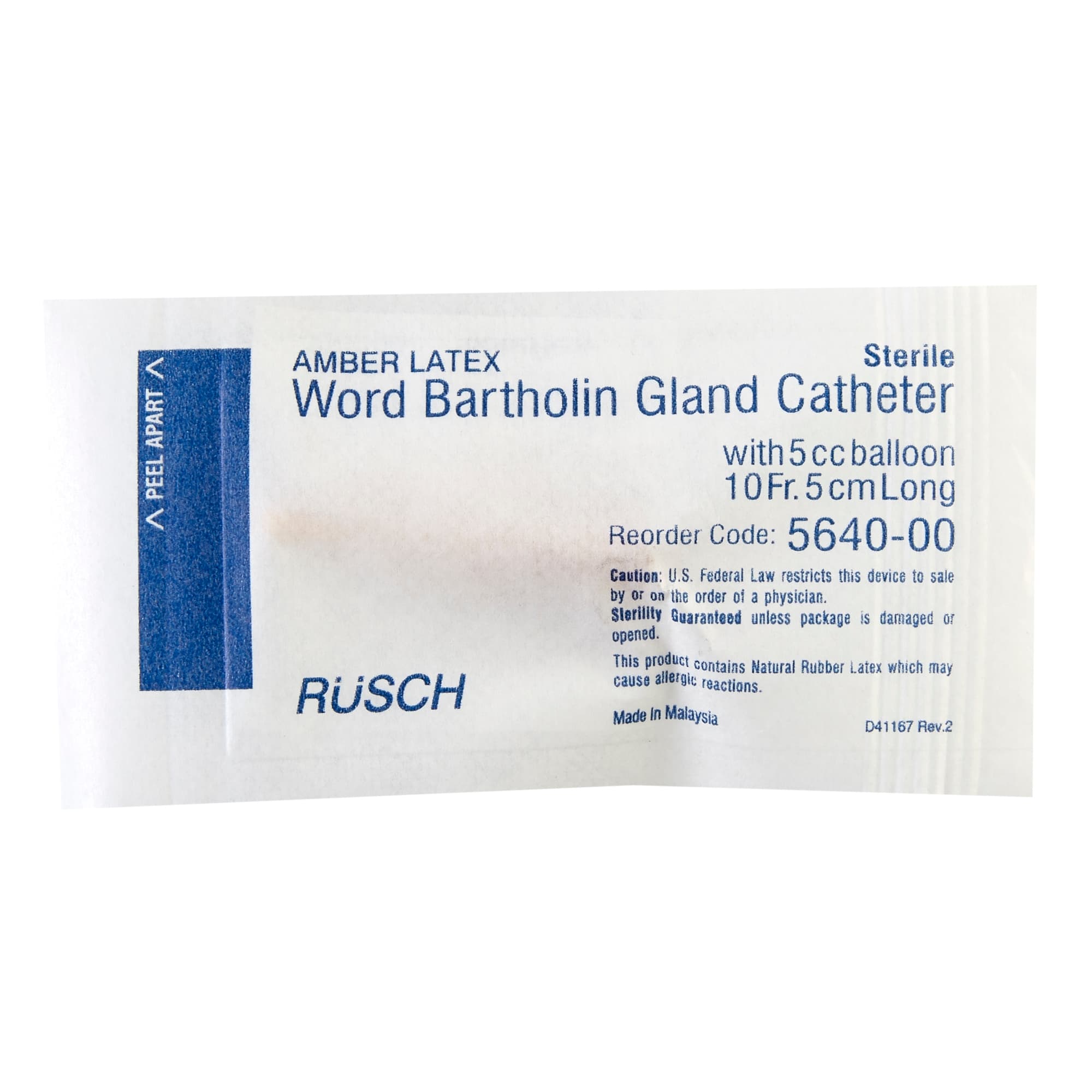 Teleflex Word Bartholin Gland Catheter, 5CC, Latex, Sterile, 5 cm - Image 2
