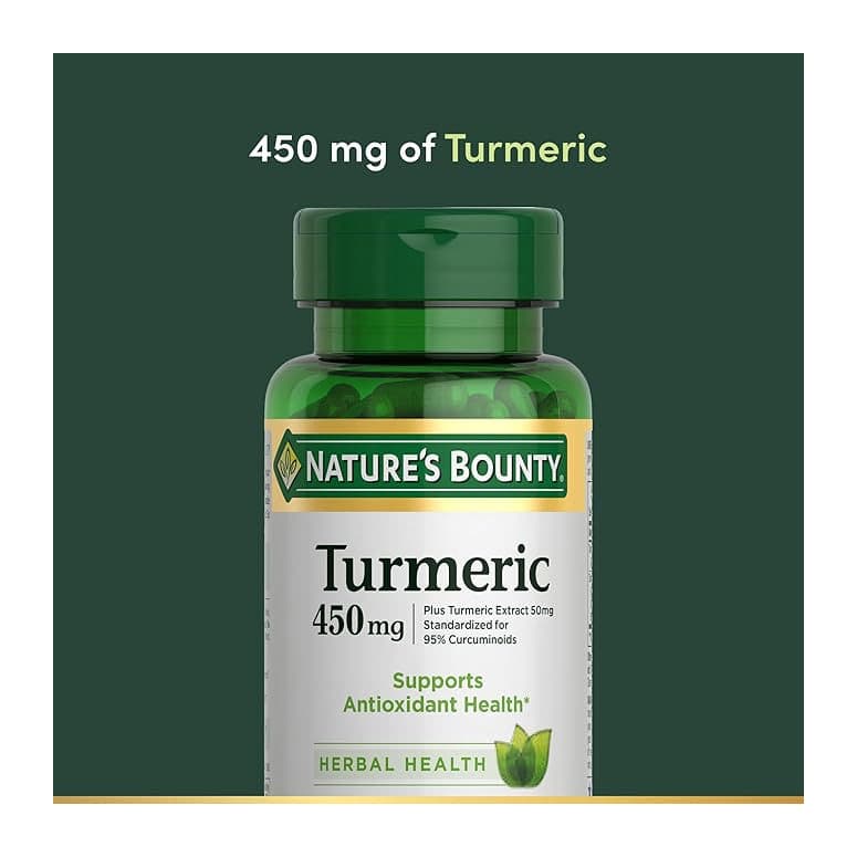 Nature's Bounty Turmeric Capsules, 450 mg - Bottle of 60 - Image 2