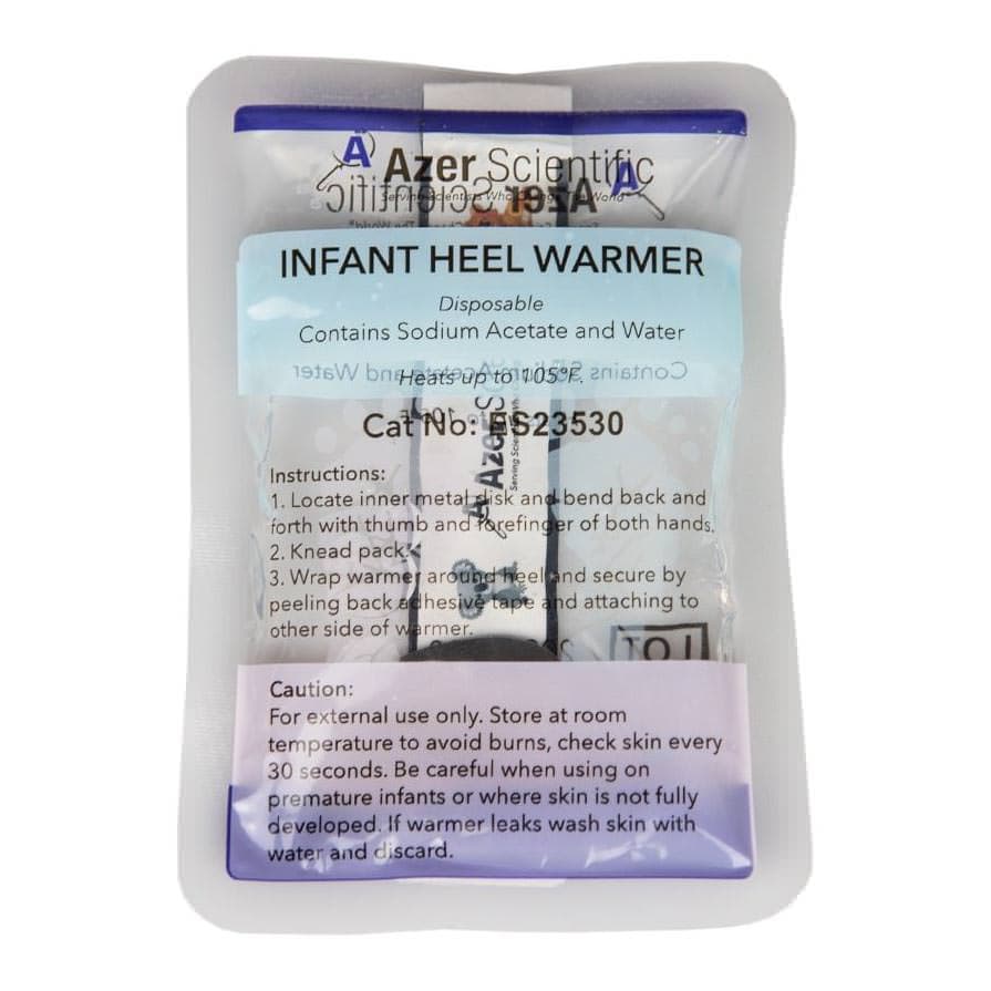 Azer Scientific Instant Infant Heel Warmer, One Size Fits Most - Pack of 25 - Image 1