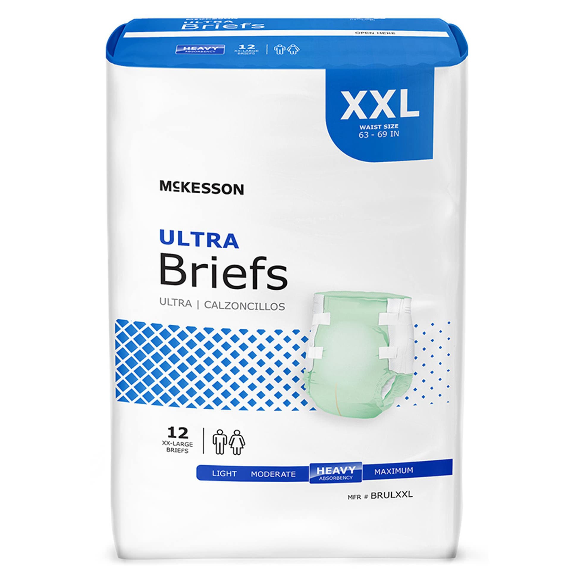 Mckesson Ultra Incontinence Brief, 2X-Large - Bag of 12 - Image 1