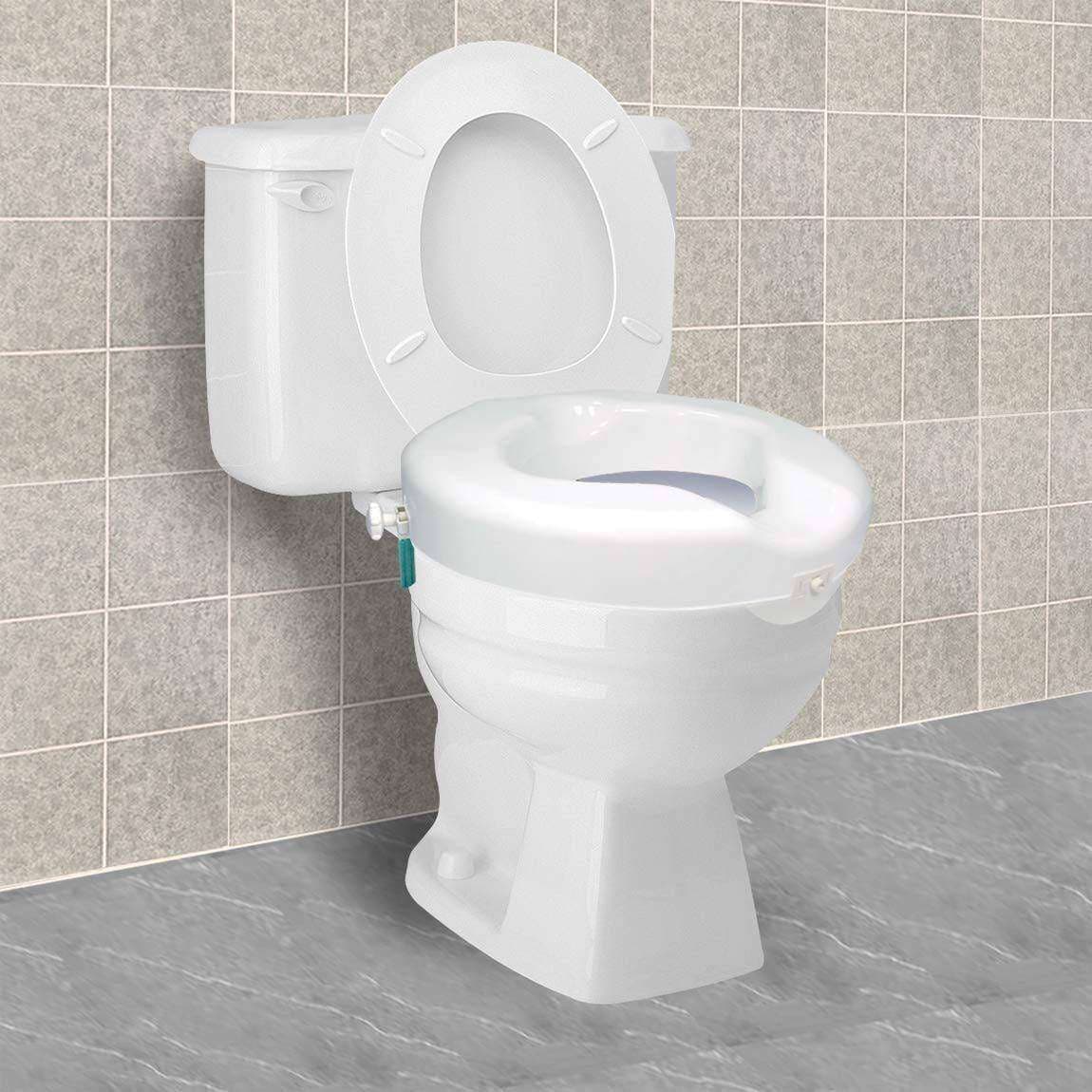 Carex Safe Lock Bariatric Raised Toilet Seat - Image 3