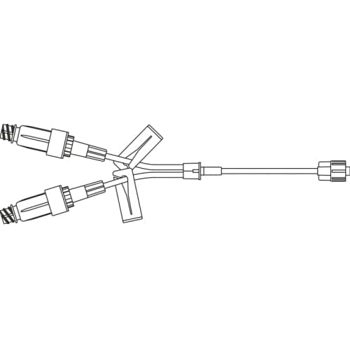 B. Braun Small Bore Y-extension Set with Two Removable UltraSite Valves, 0.80 mL, 7.5" - Each - Image 1