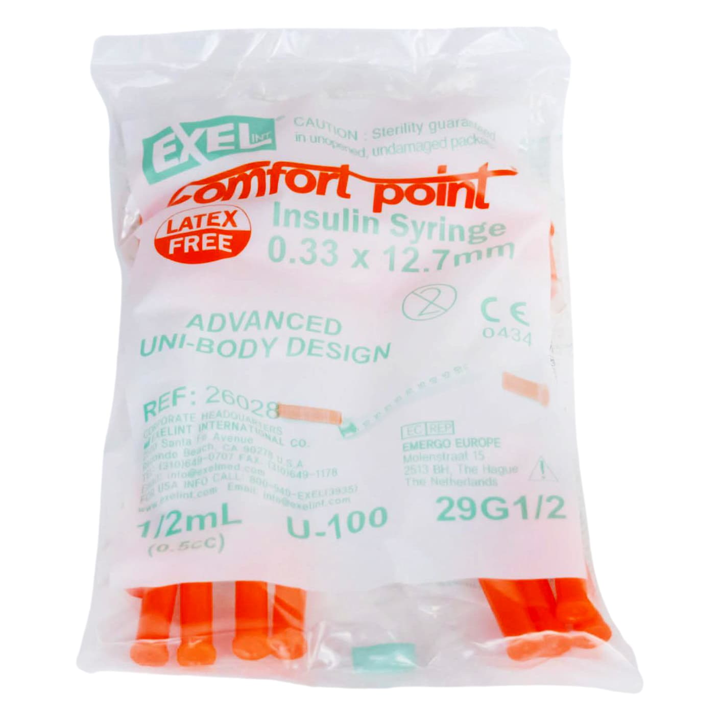 Comfort Point Lo-Dose Standard Insulin Syringe with Attached Needle - Image 3