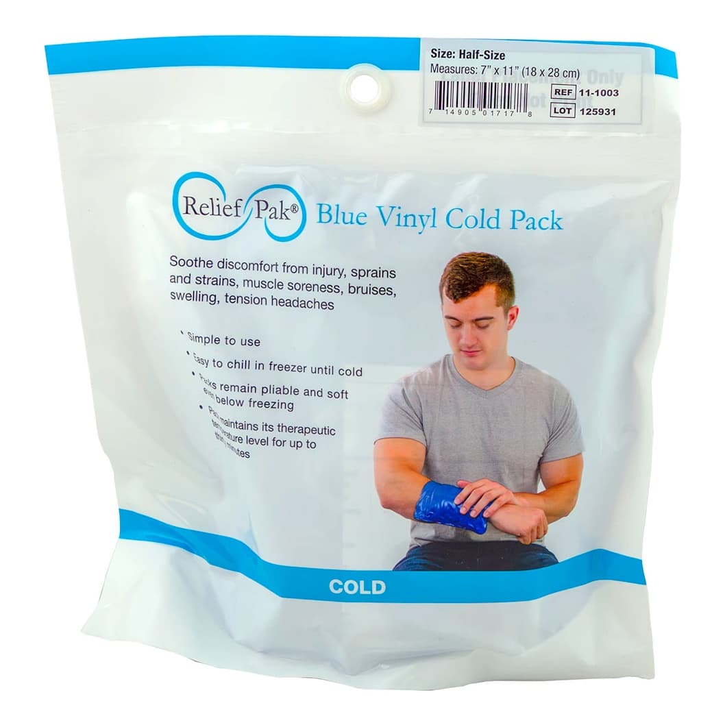 Relief Pak ColdSpot Blue Vinyl Pack, Half Size, 7 x 11 Inch - Case of 12 - Image 1