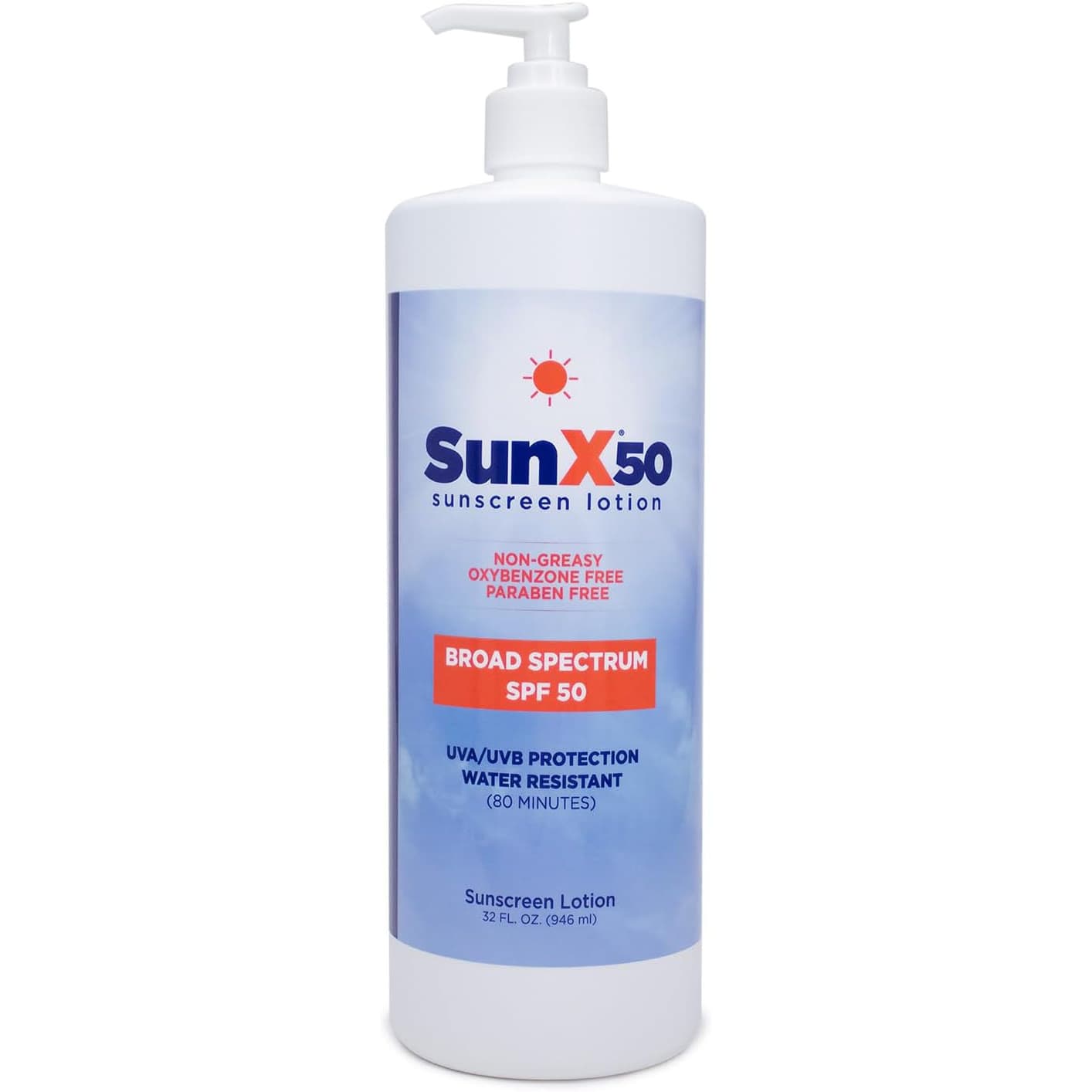 SunX 50+ Sunscreen Lotion, 32 oz - Each - Image 1