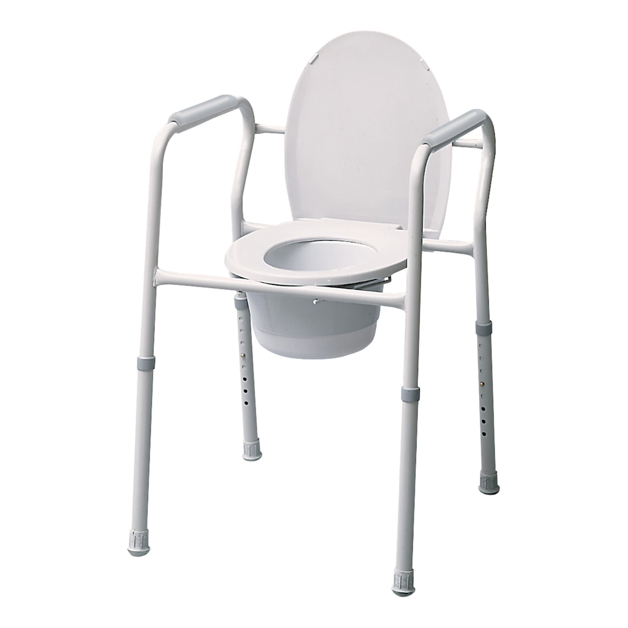 Lumex Silver Collection 3-in-1 Steel Commode Chair