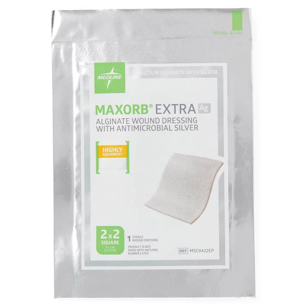 Maxorb Extra Ag+ CMC/Alginate Wound Dressing, 2 x 2 Inch - Case of 100 - Image 4