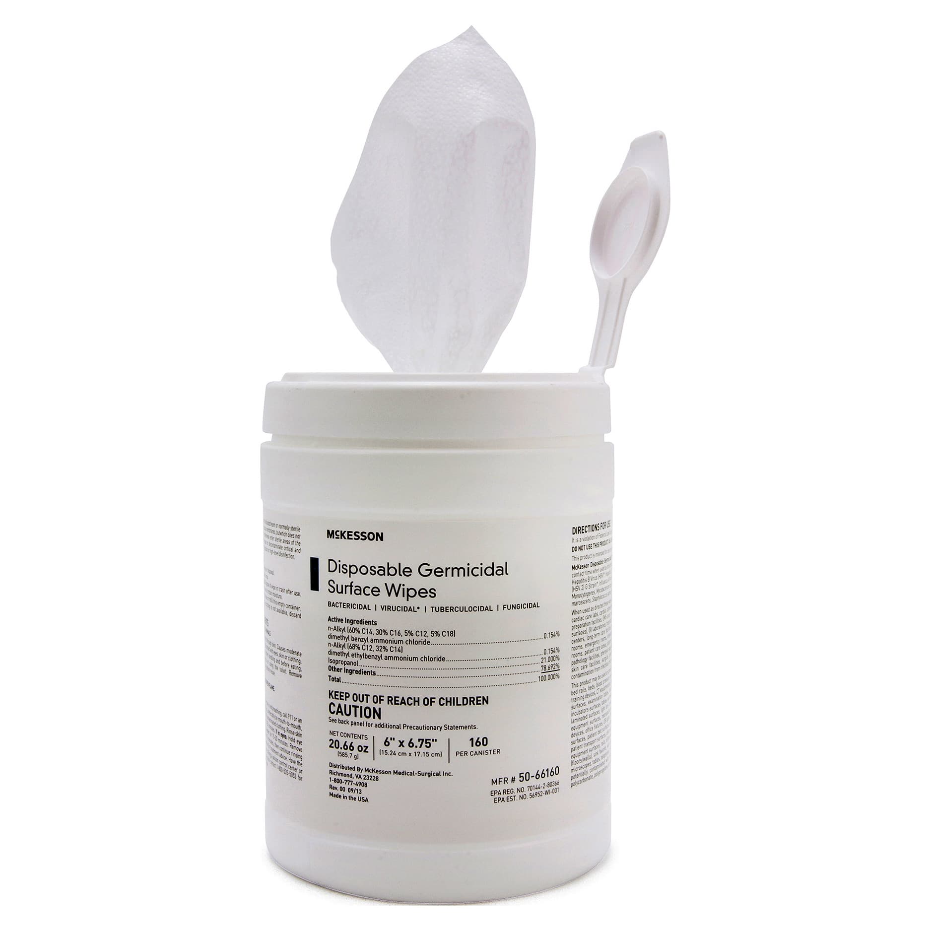 McKesson Disposable Germicidal Surface Wipes - Image 3