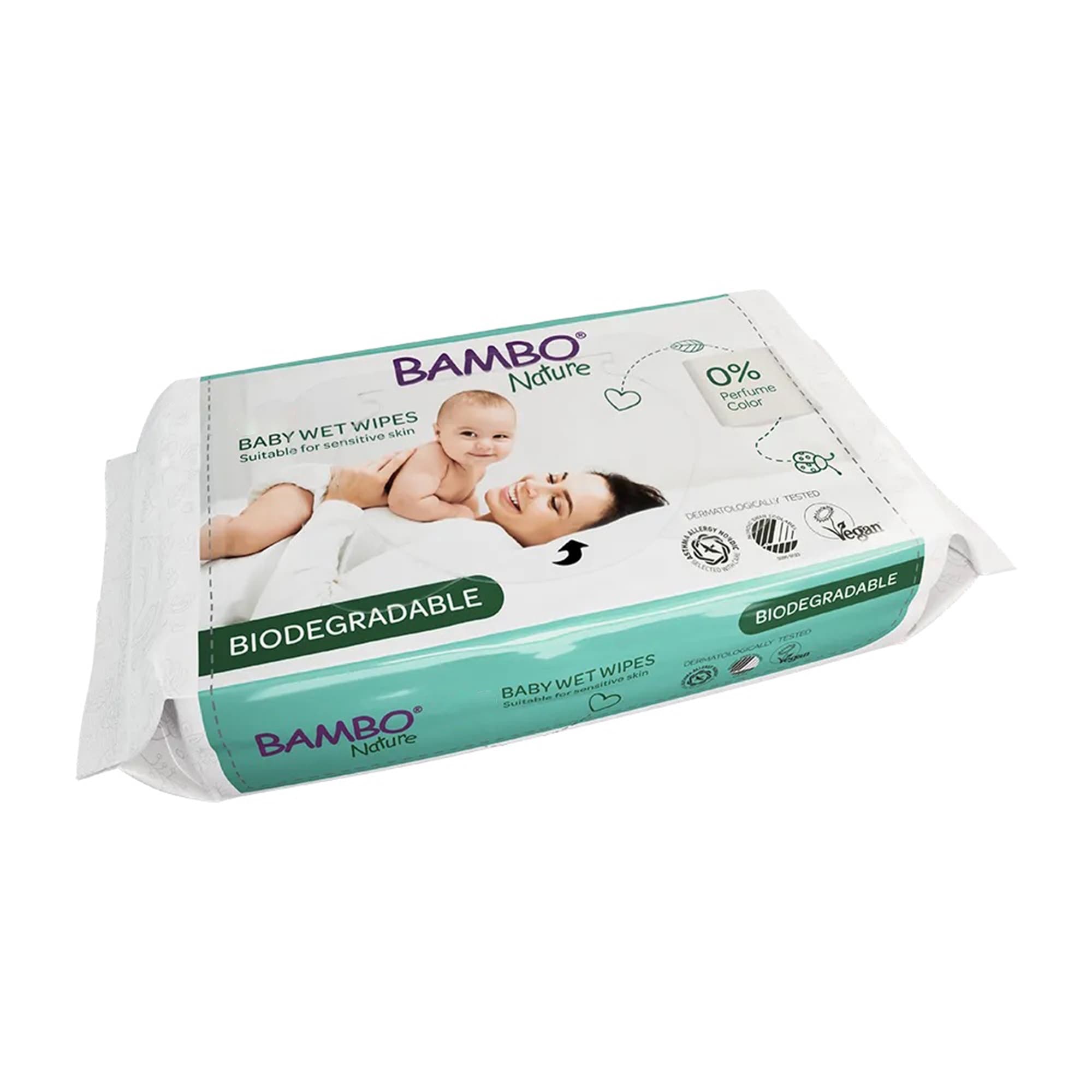 Bambo Nature Baby Wet Wipes, Soft Unscented - Case of 768 - Image 1