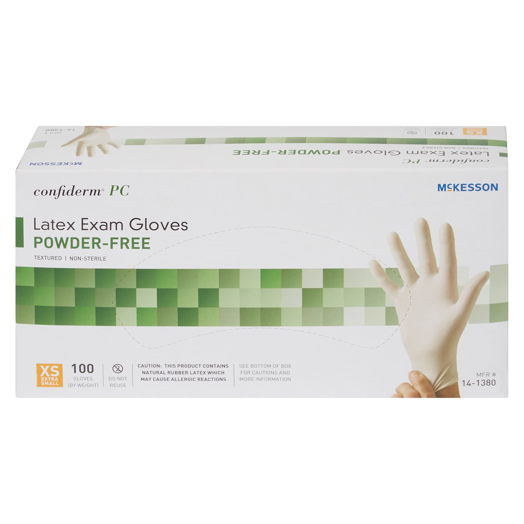 McKesson Confiderm PC Latex Powder Free Exam Gloves - Image 5