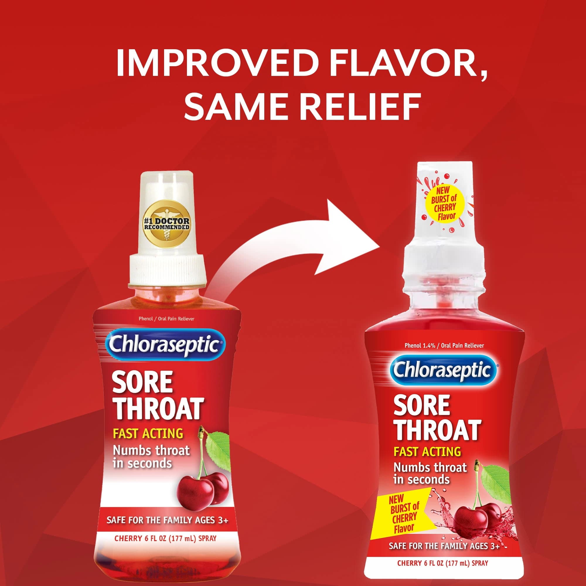 Chloraseptic Sore Throat Spray, Cherry Flavour, 6 oz - Each - Image 2