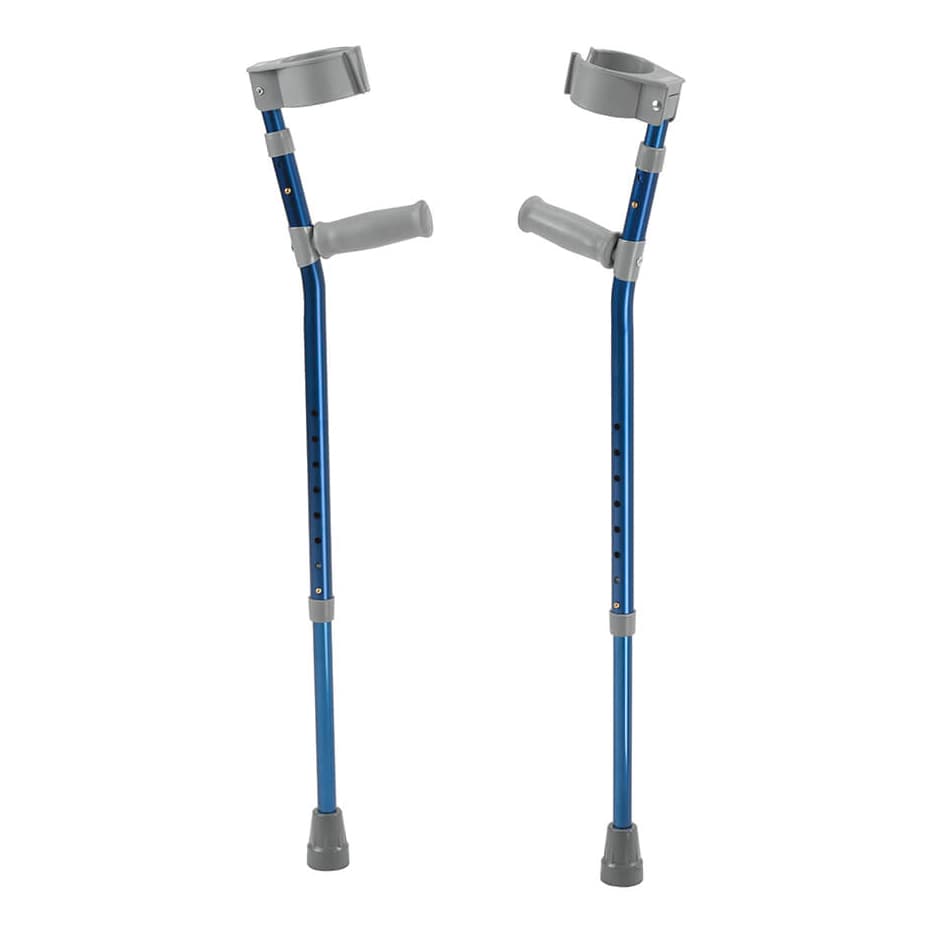 Inspired by Drive Pediatric Forearm Crutches, Small/Medium, Knight Blue, Pair - Image 1