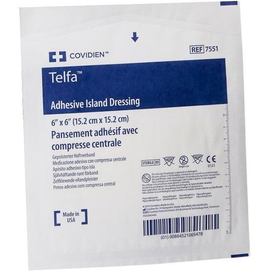 Telfa Adhesive Island Dressing, 6 x 6 Inch - Image 1