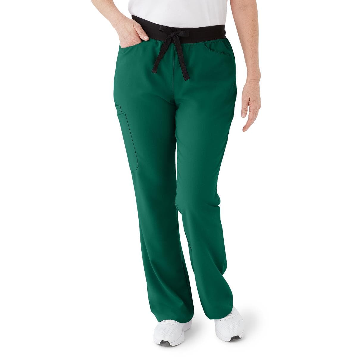 Medline Coastal AVE Women's Boot-Cut Petite Scrub Pant, Hunter Green, 3XLarge - Image 1