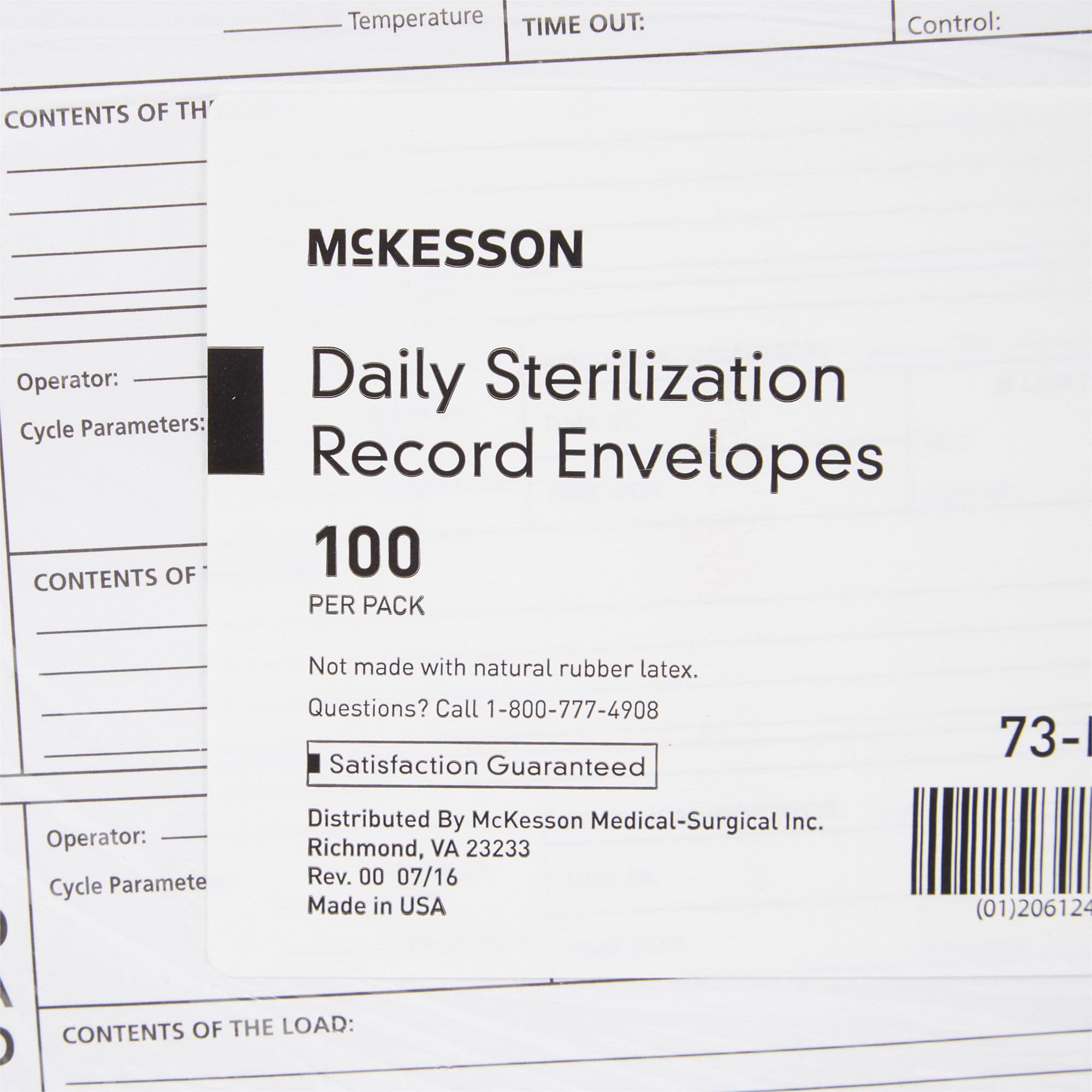 McKesson Sterilization Record Envelope White 8-1/2 x 11 Inch - Image 3