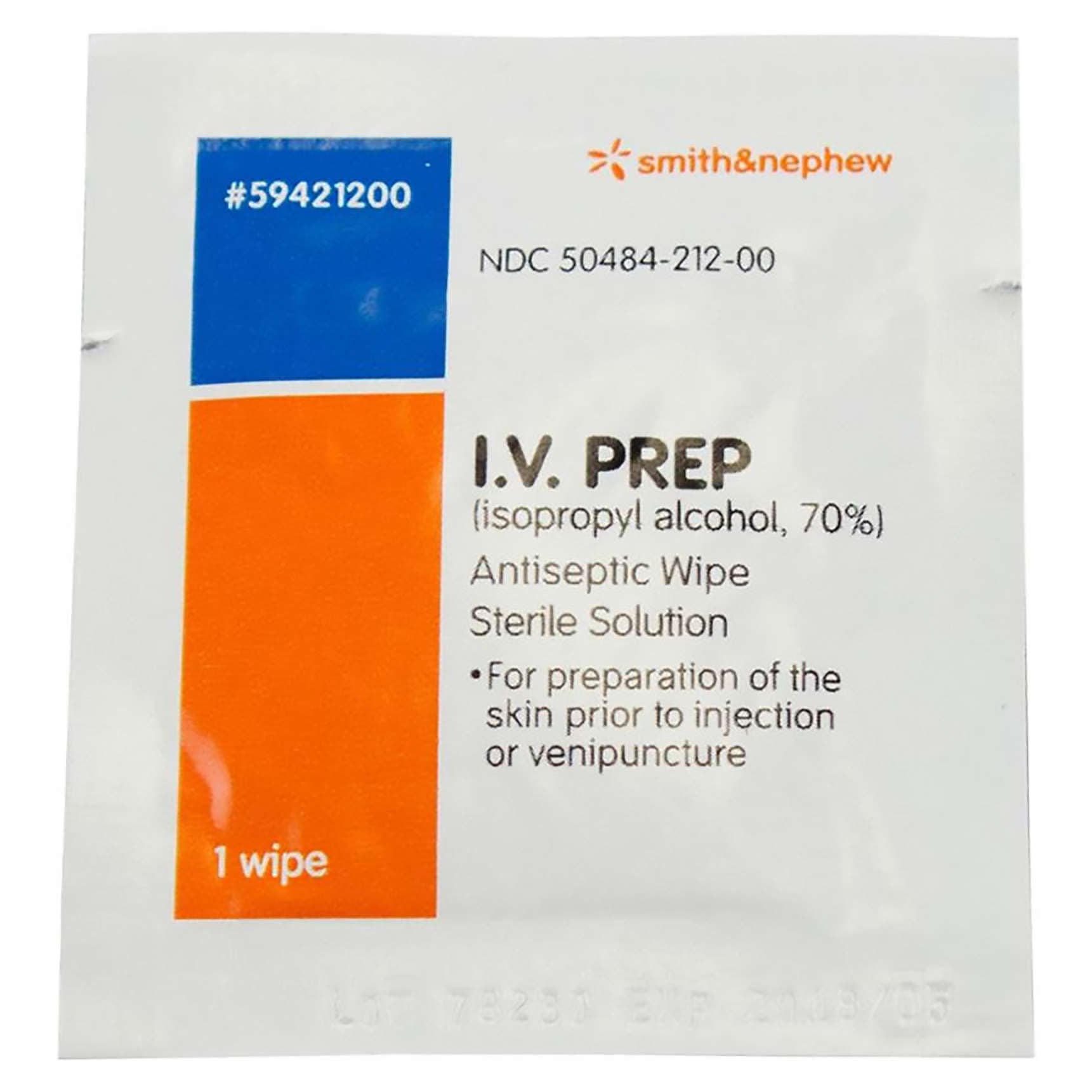 IV Prep Isopropyl Alcohol Antiseptic Prep Pad - Each - Image 1