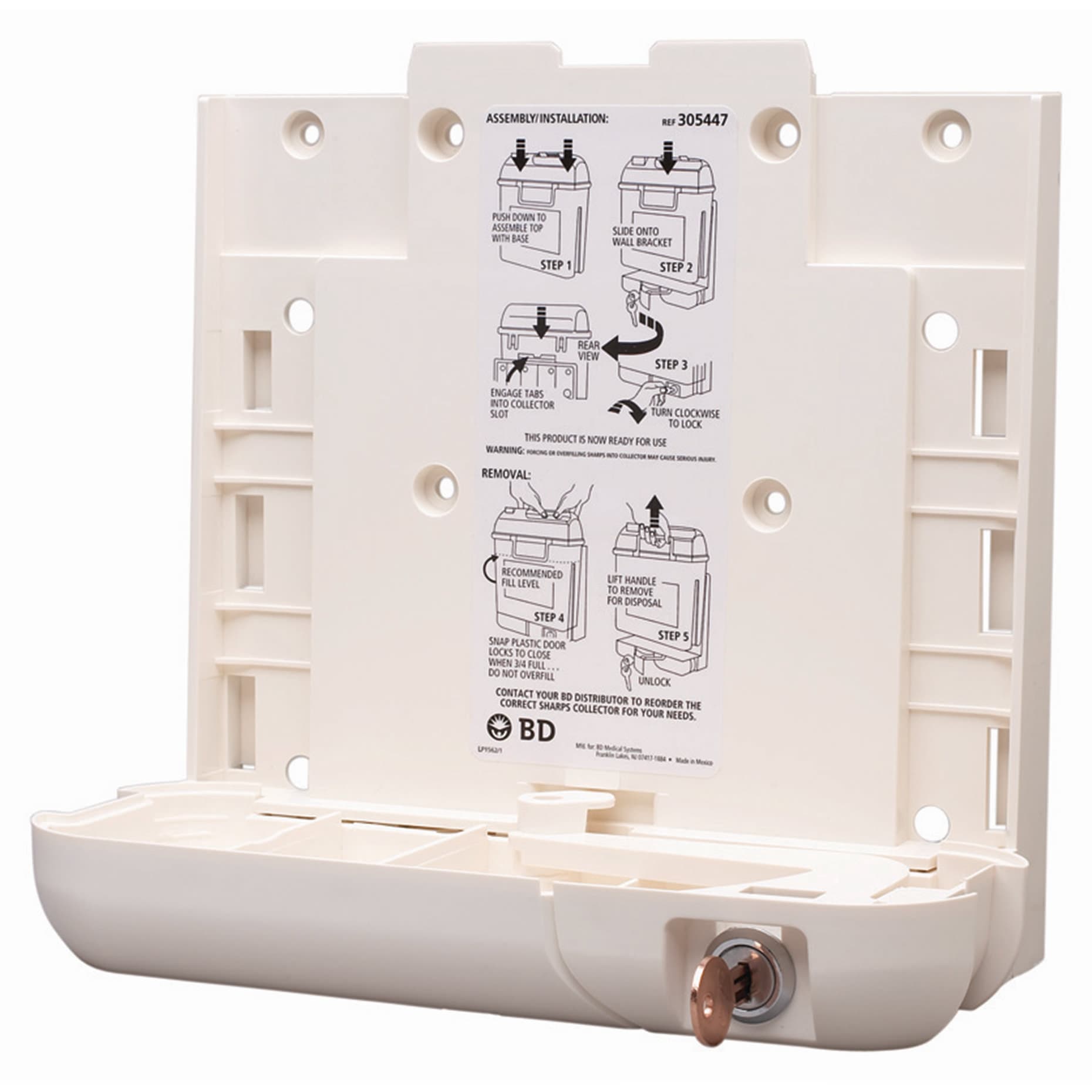 BD Locking Wall Bracket for 5.4 qt Sharp Container