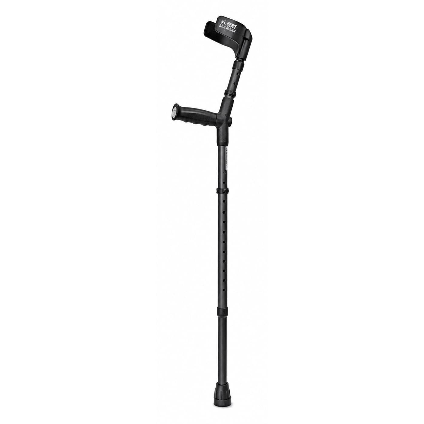 Walk Easy Adult forearm crutches with half cuff (Pair) - Coal - Image 1