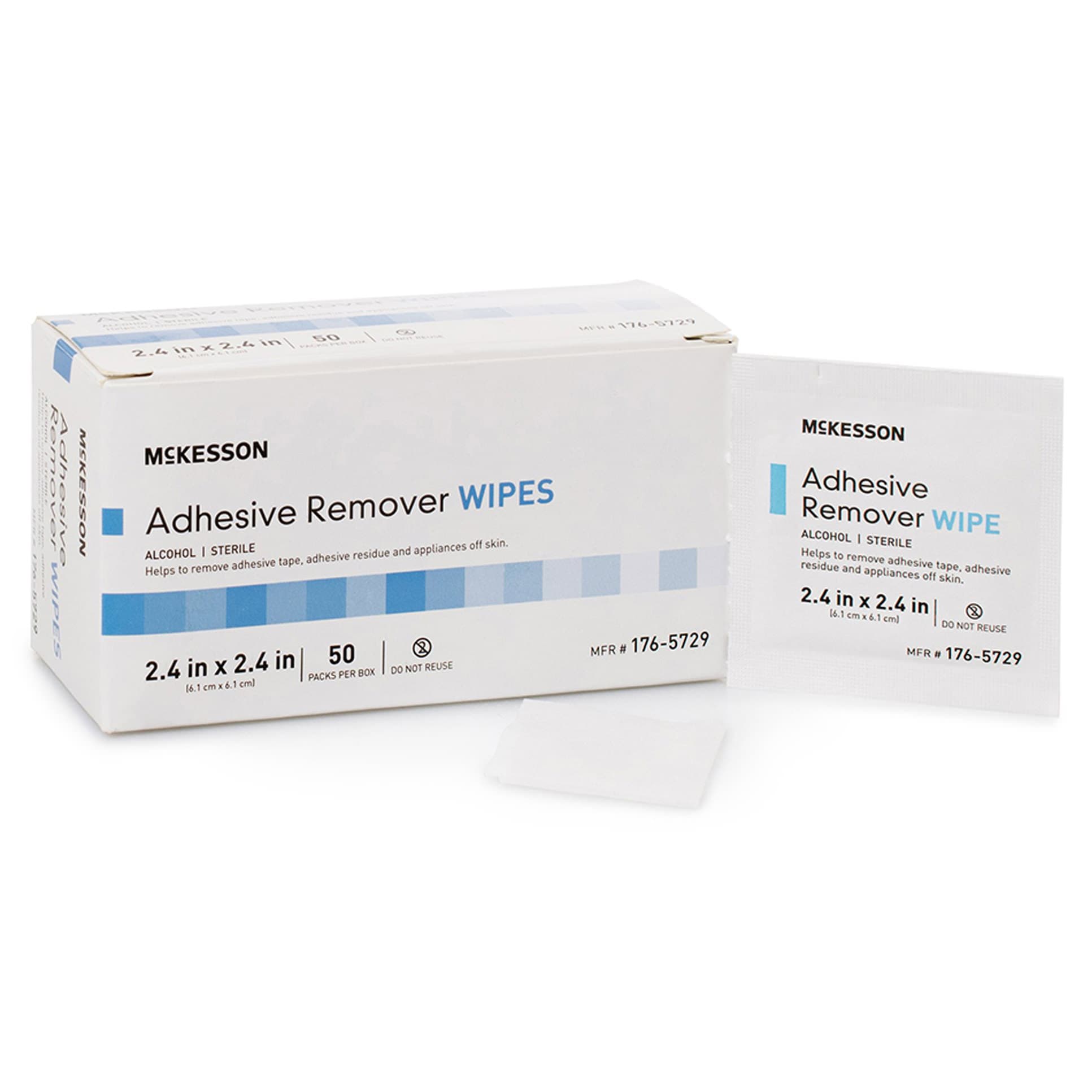 Mckesson Adhesive Remover, 2.4 x 2.4 Inch, Wipe - Case of 2500 - Image 1