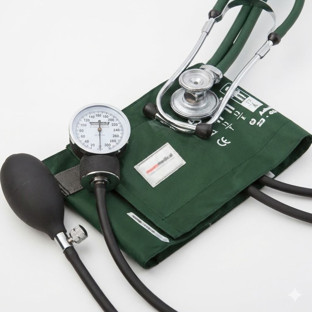 McKesson Adult Reusable Aneroid & Dual-Head Sprague Stethoscope Set, Cuff 23–33 cm