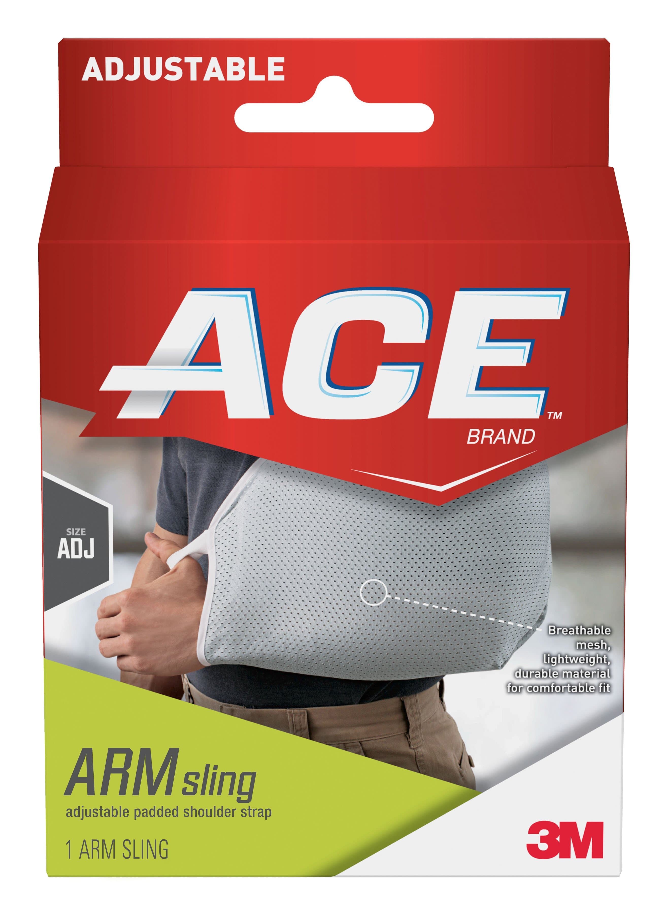3M Ace Unisex Buckle Closure Arm Sling, Gray - Box of 12 - Image 1