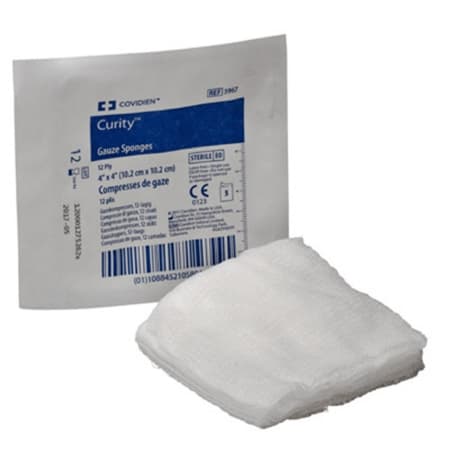 Curity Sterile Gauze Sponges with Soft Pouch, 16-Ply, 4 x 4 Inch - Package of 10 - Image 1
