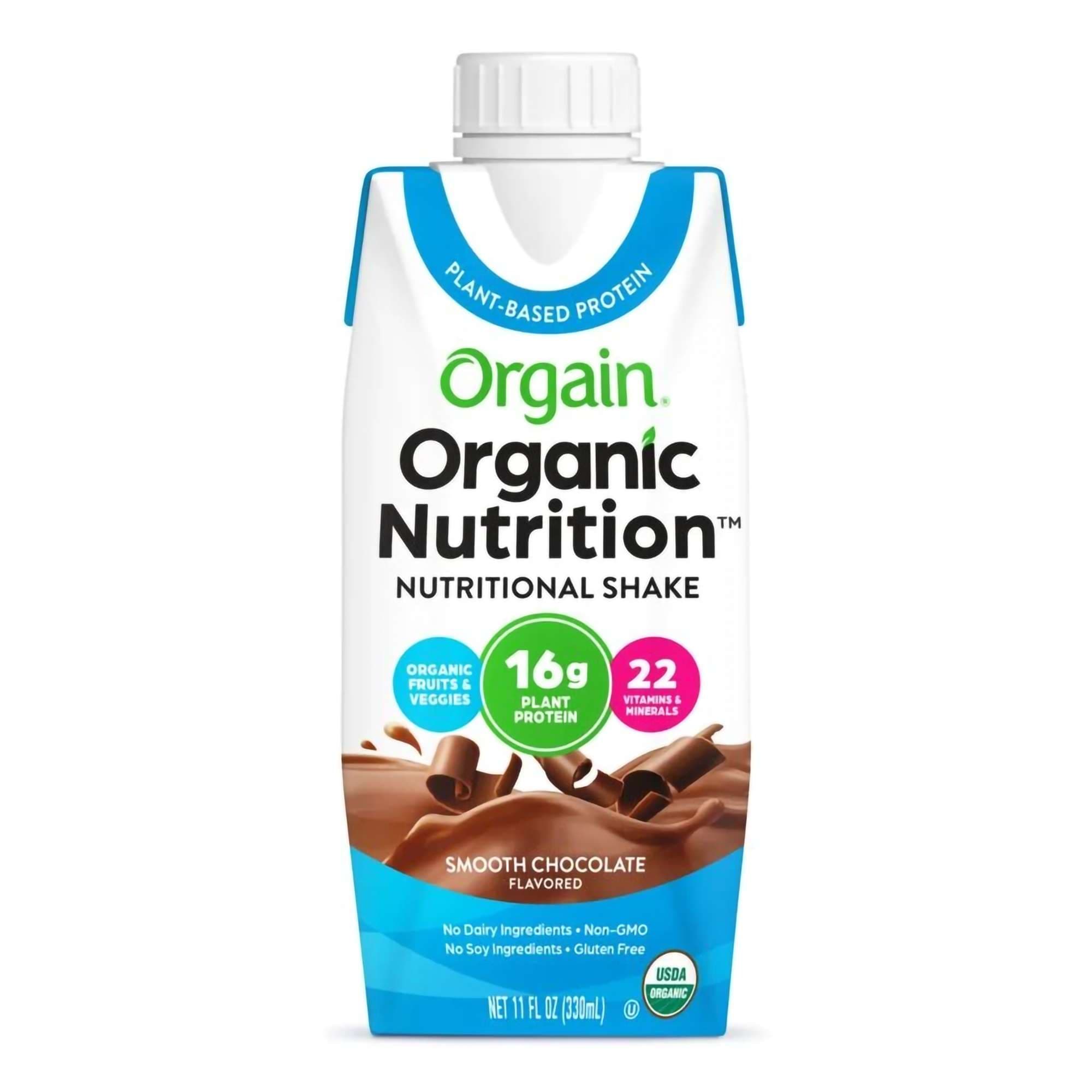 Organic Nutrition Vegan Oral Supplement, Smooth Chocolate Flavor, 11 oz - Each - Image 1