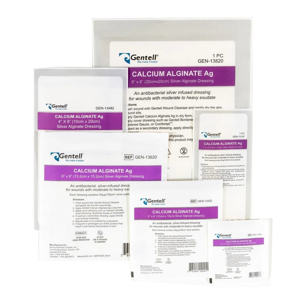 Gentell Calcium Alginate Ag Silver Dressing