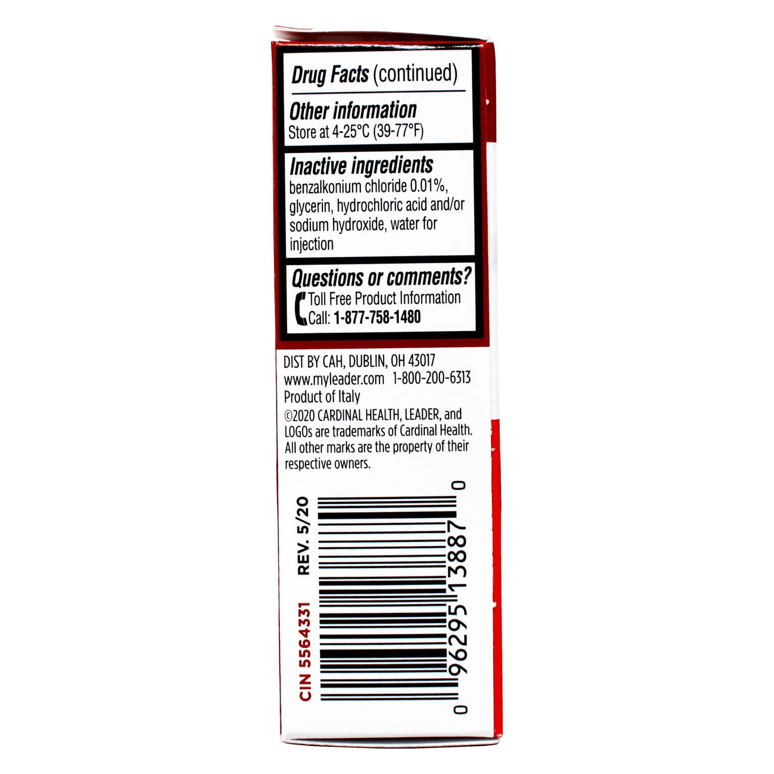 Leader Eye Itch Relief Antihistamine Drops, 0.017 oz - Each - Image 4