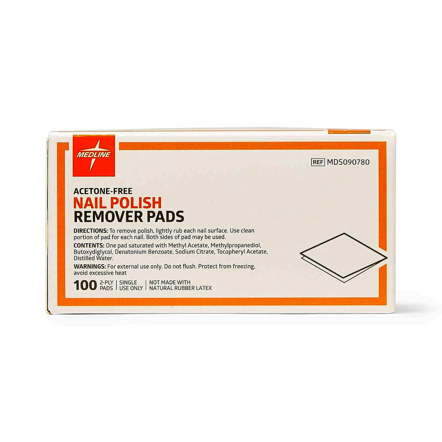 Medline 2-Ply Acetone-Free Nail Polish Remover Pads - Image 3