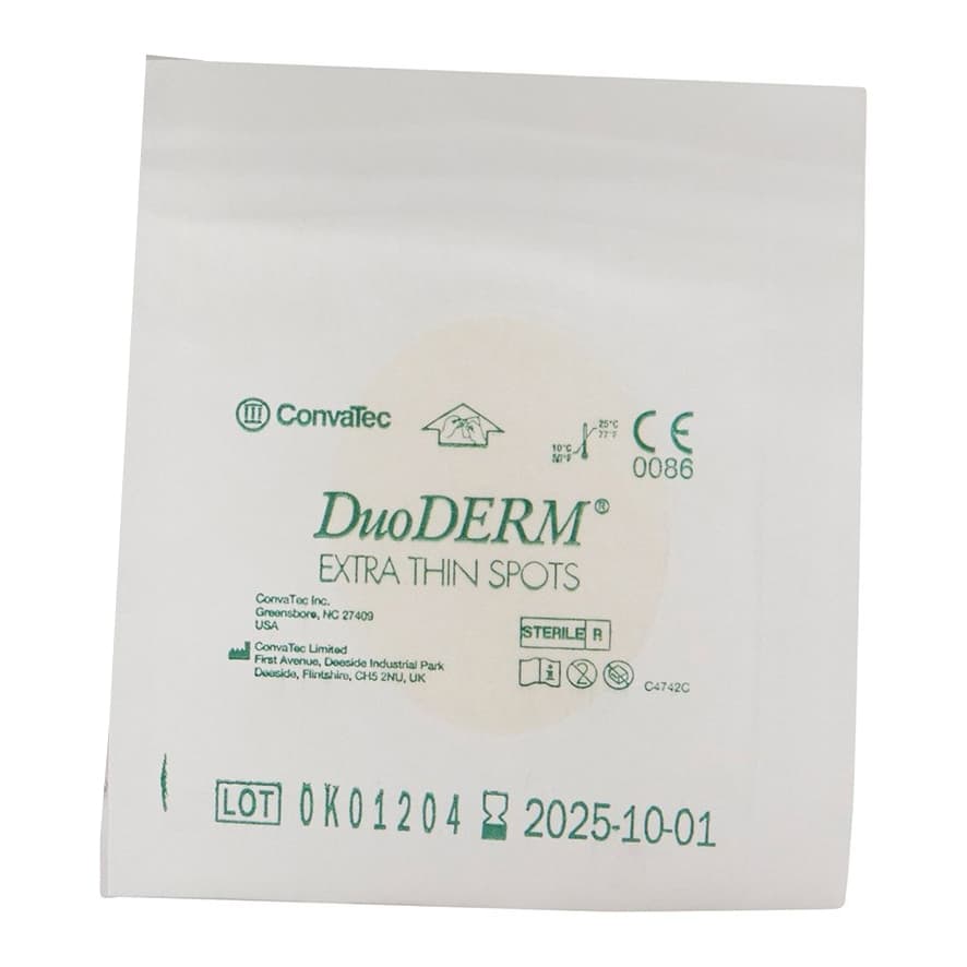 DuoDERM Extra Thin Hydrocolloid Dressing, Spot, 1 3/4 x 1 1/2 Inch - Each - Image 1