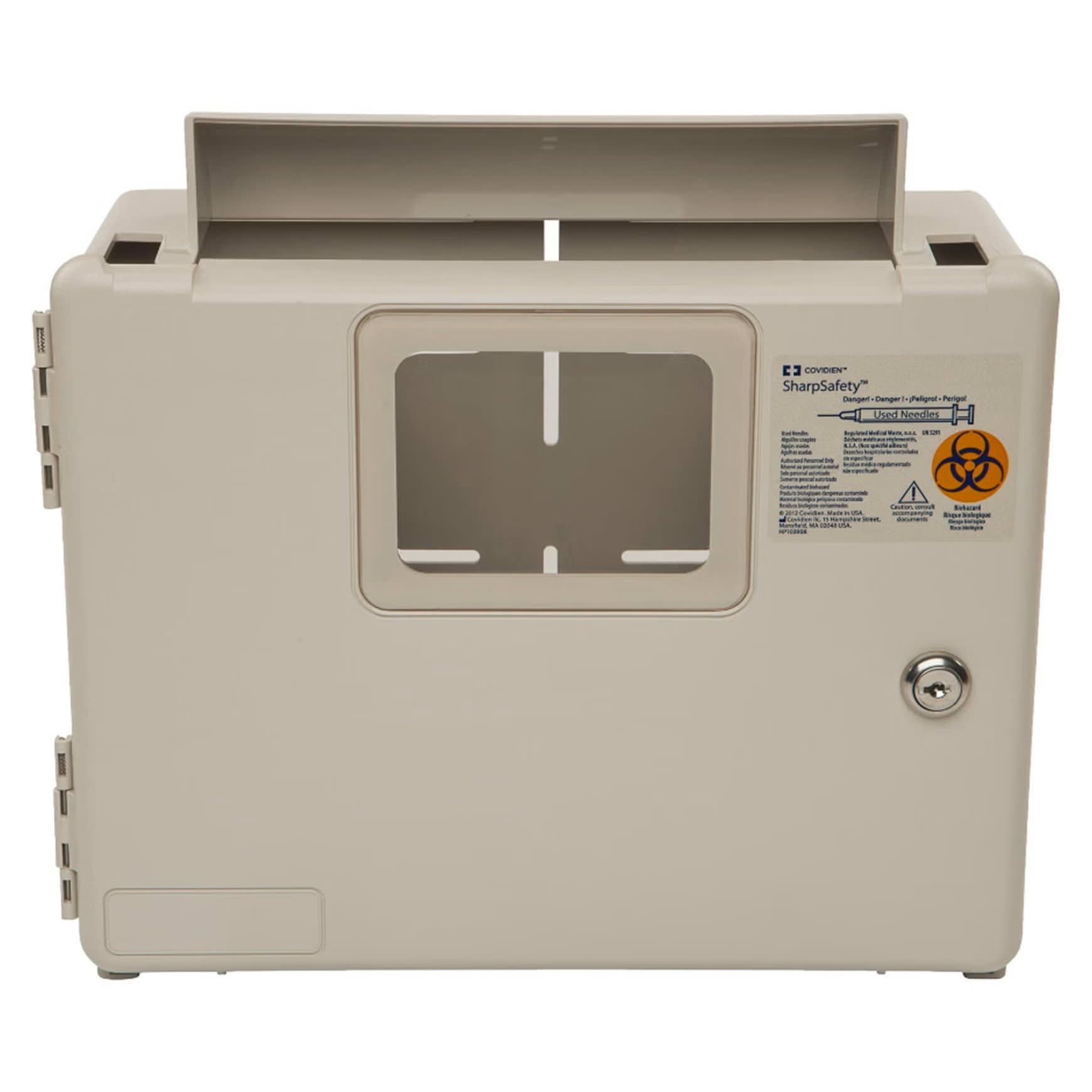 Cardinal Health In-Room Sharps Collector Wall Cabinet, Ivory