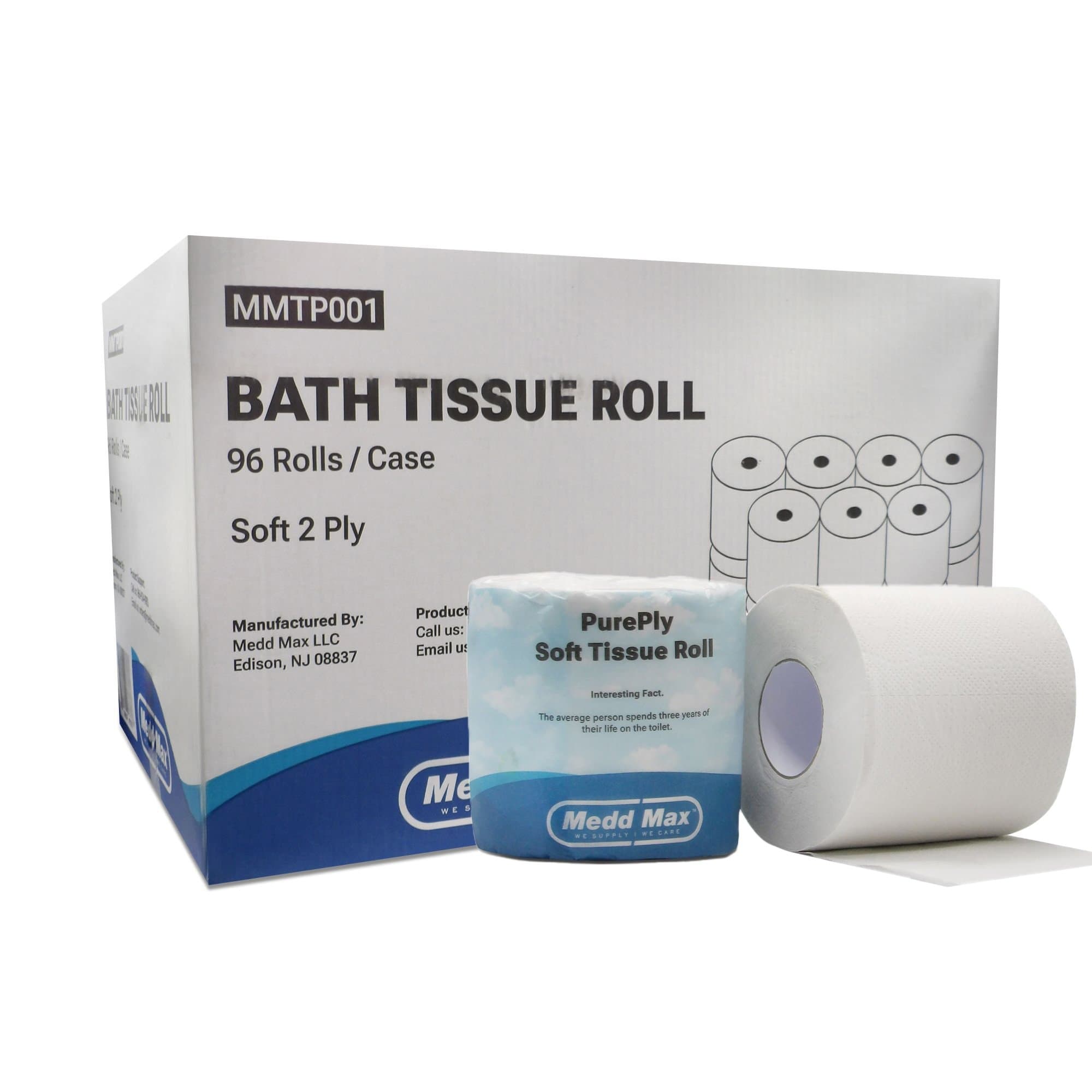 Medd Max Pure Ply Premium Toilet Tissue - Case of 96 - Image 1