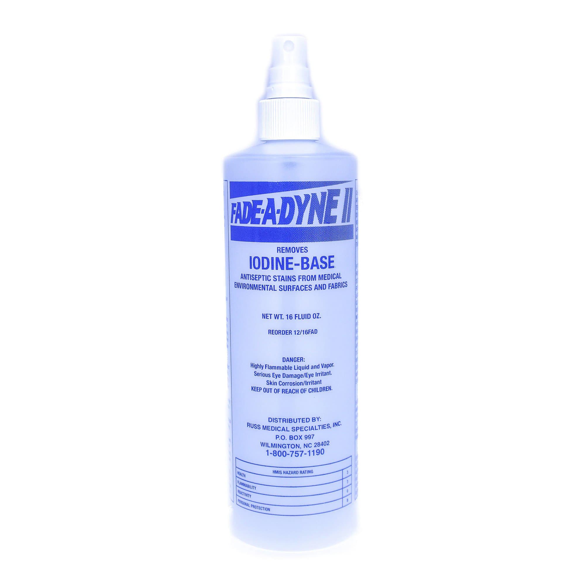 Russ Medical Specialist Fade-A-Dyne II Iodine Stain Remover 16 oz - Each - Image 1