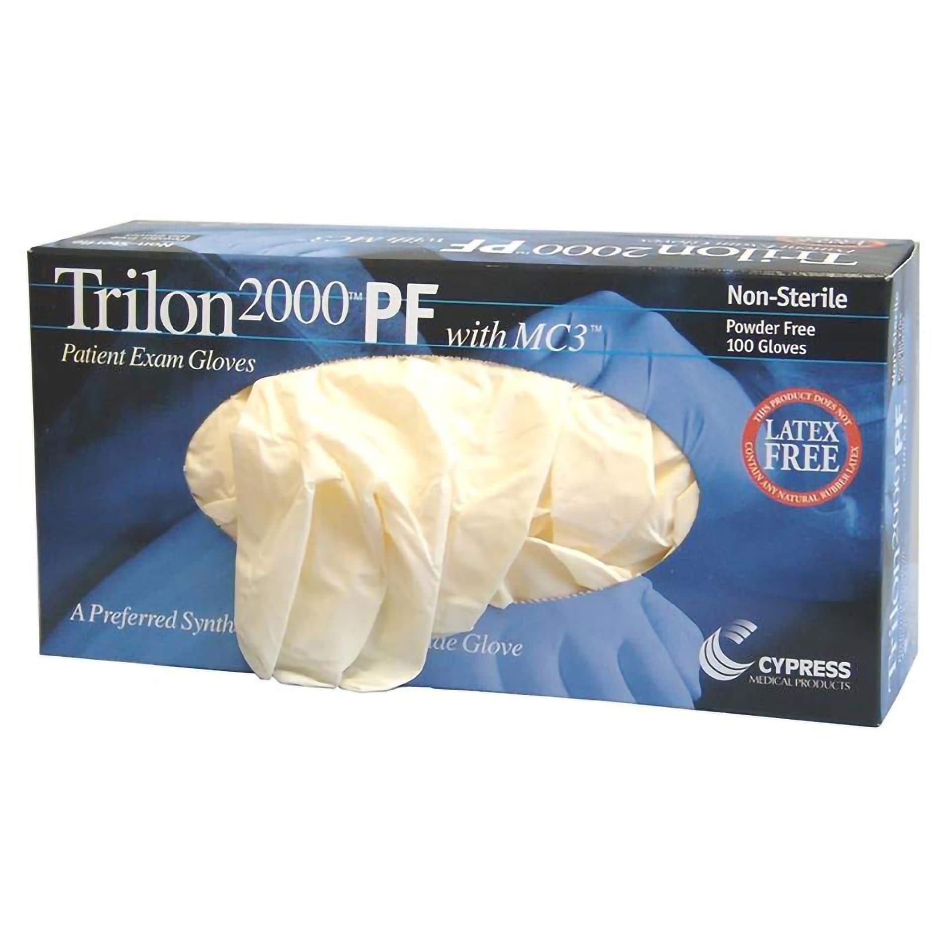 Trilon 2000 PF with MC3 Powder Free Stretch Vinyl Exam Gloves