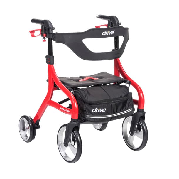 Drive Nitro Sprint Rollator, Hemi, Red - Each - Image 1