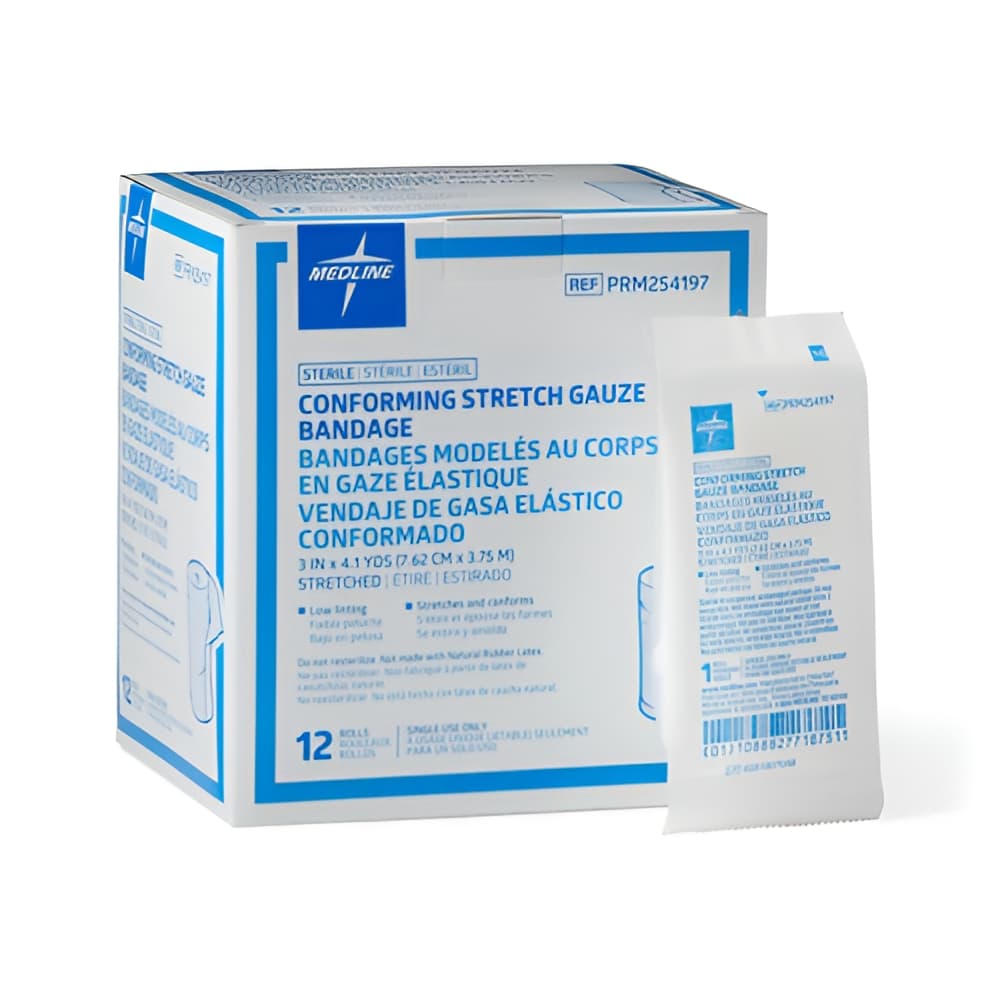 Medline Sterile Conforming Stretched Gauze Bandage - Image 1