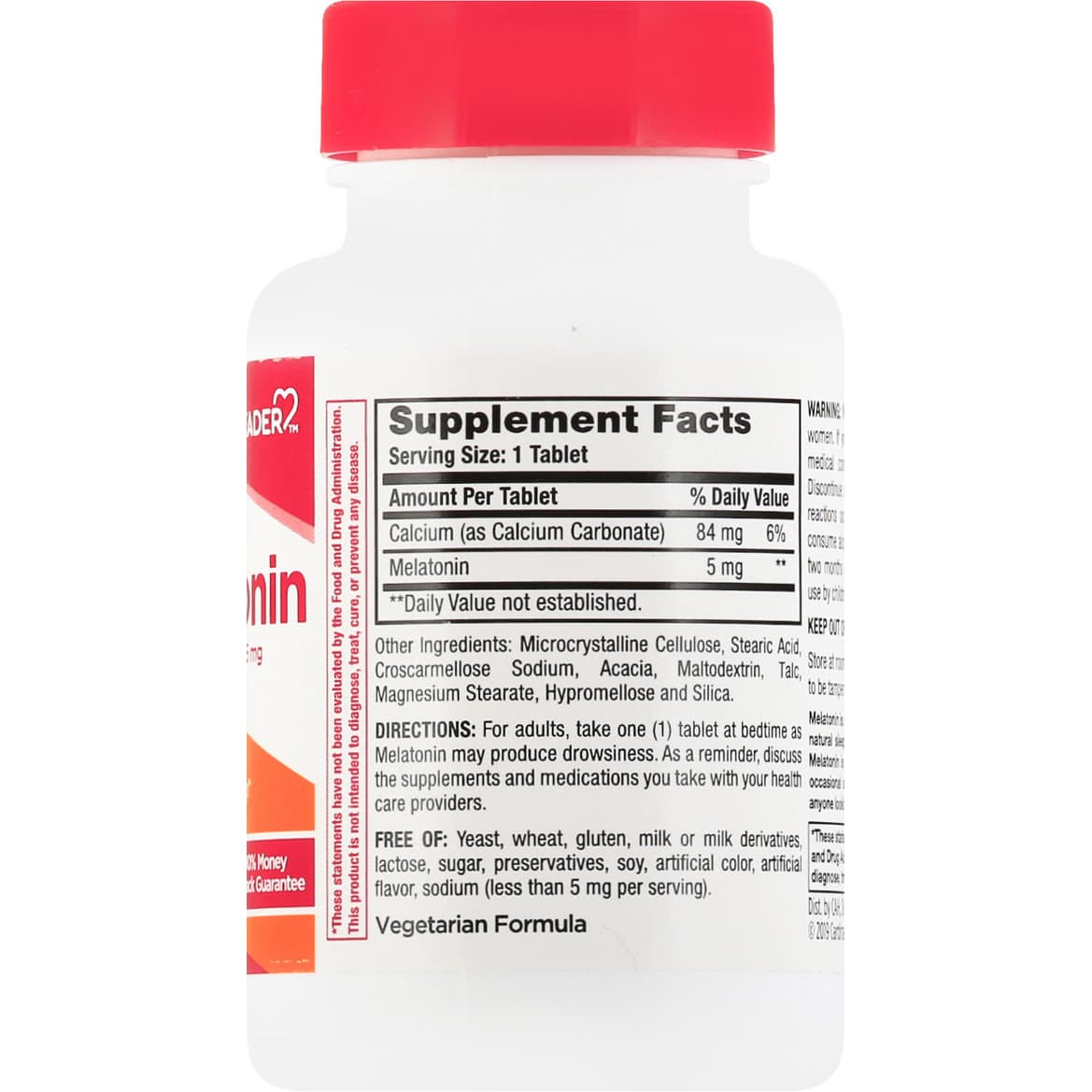 Leader Melatonin Tablets, 5 mg - Bottle of 120 - Image 2